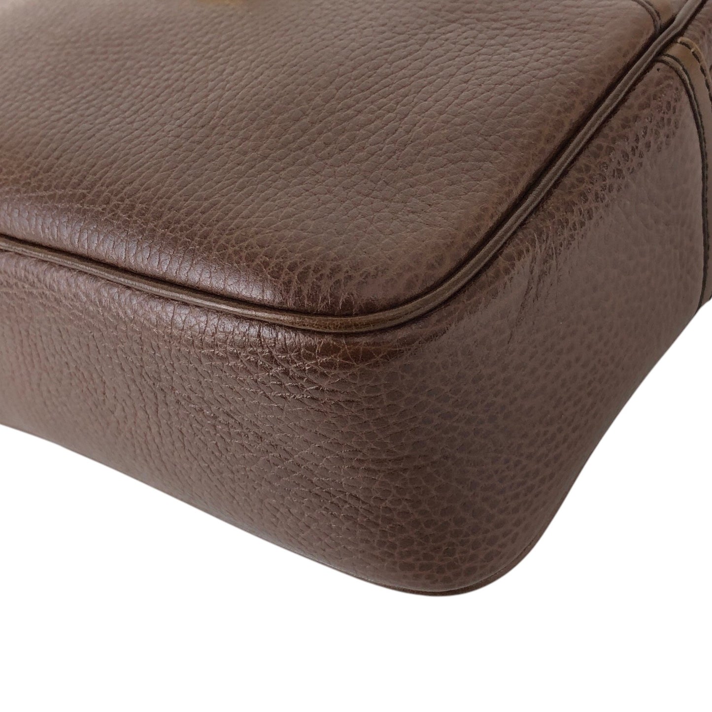 CELINE Gancini Shoulder bag Brown Vintage xdbhnp