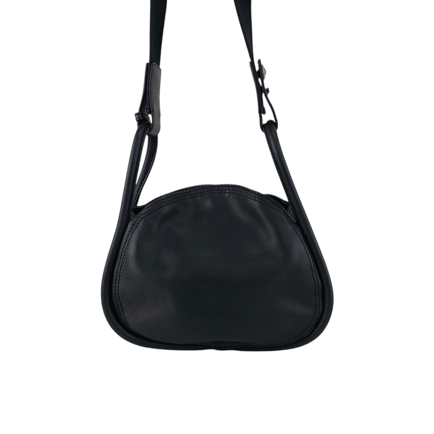 Christian Dior Cannage Round Shoulder bag Black Vintage kb2urx