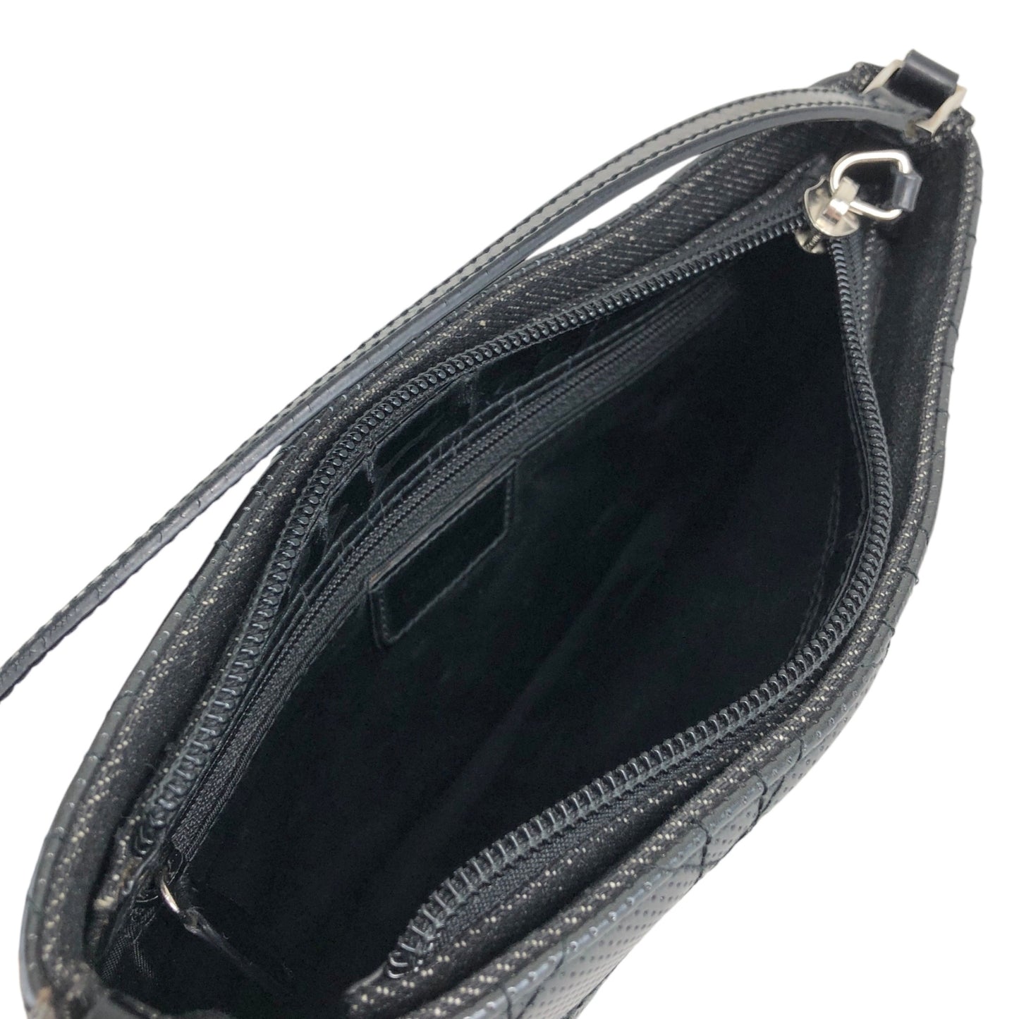 Christian Dior Cannage Small Shoulder bag Black Vintage p5ui7r