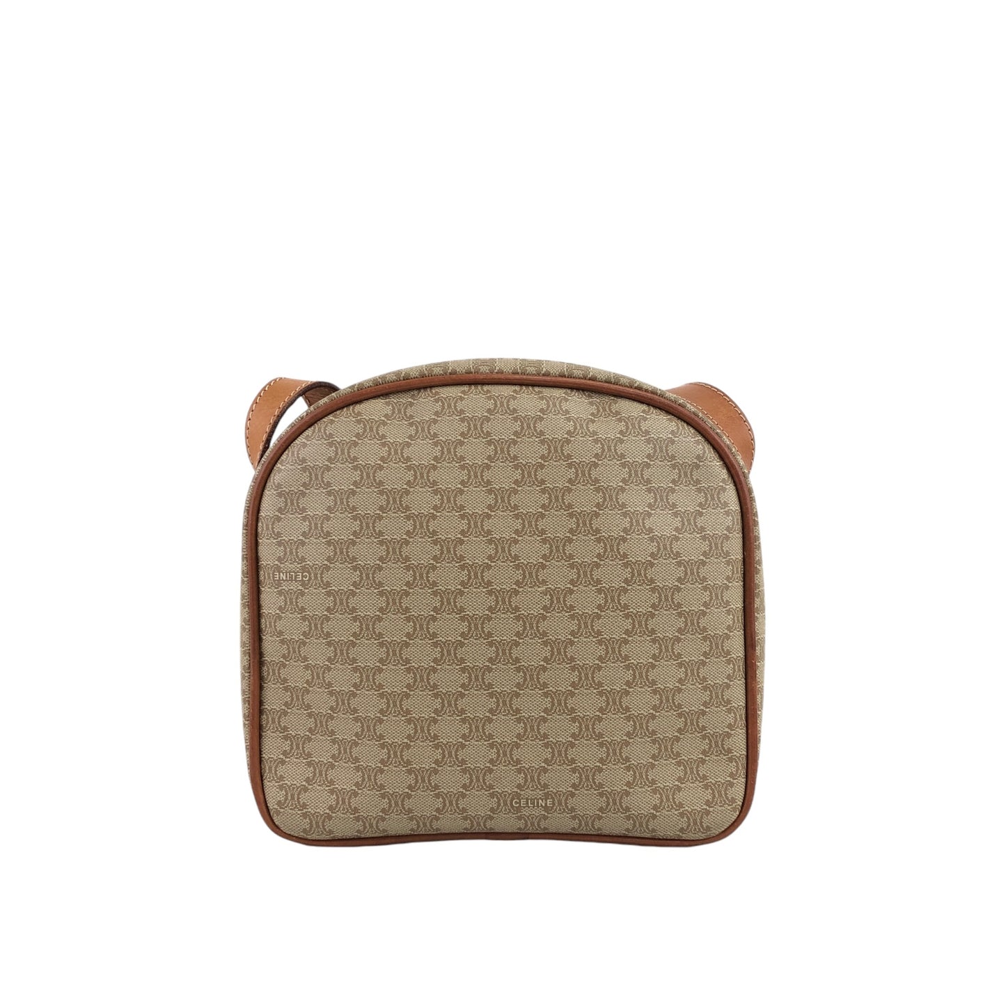 CELINE Macadam Shoulder bag Beige Vintage w86afa