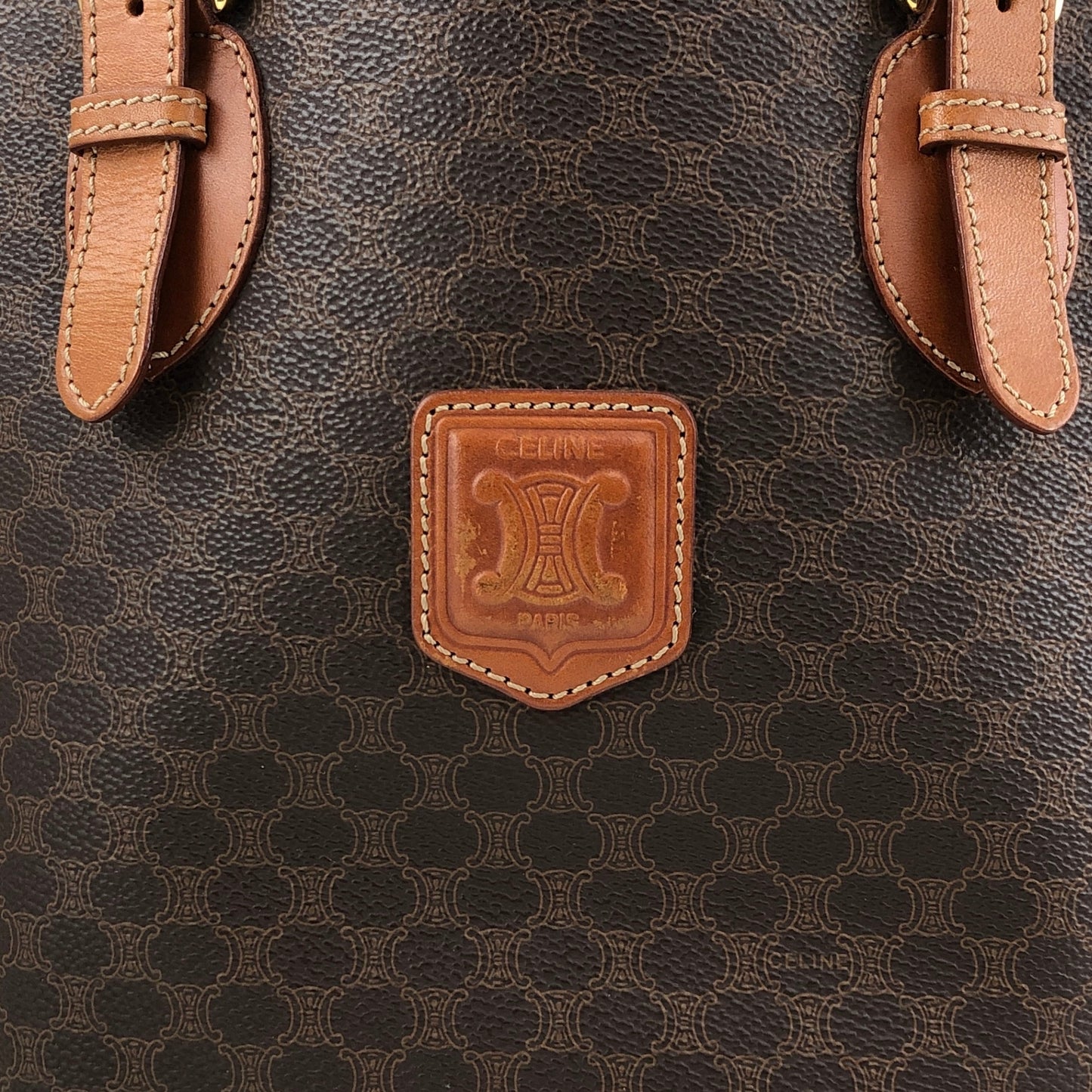 CELINE Macadam Blason Totebag Brown Vintage inkg8a