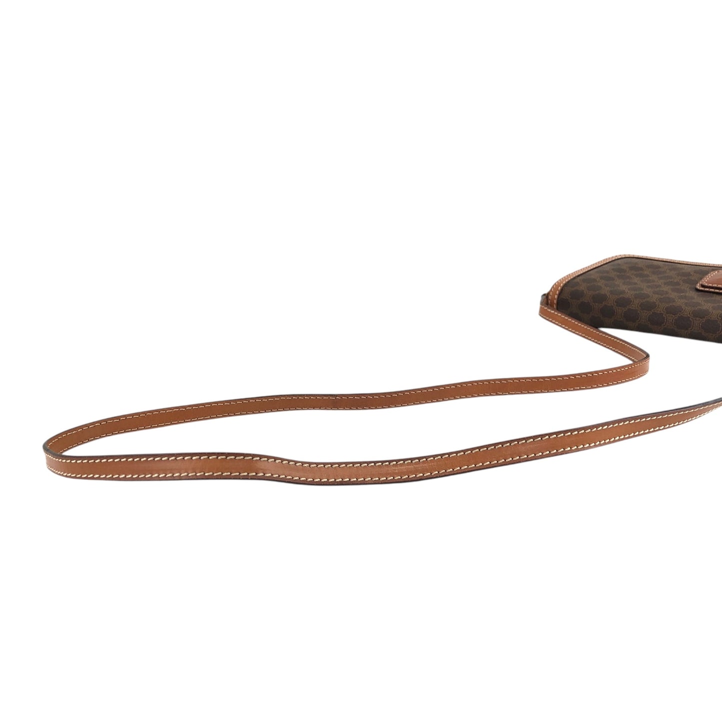 CELINE Macadam Blason Shoulder bag Brown Vintage 2c4duy