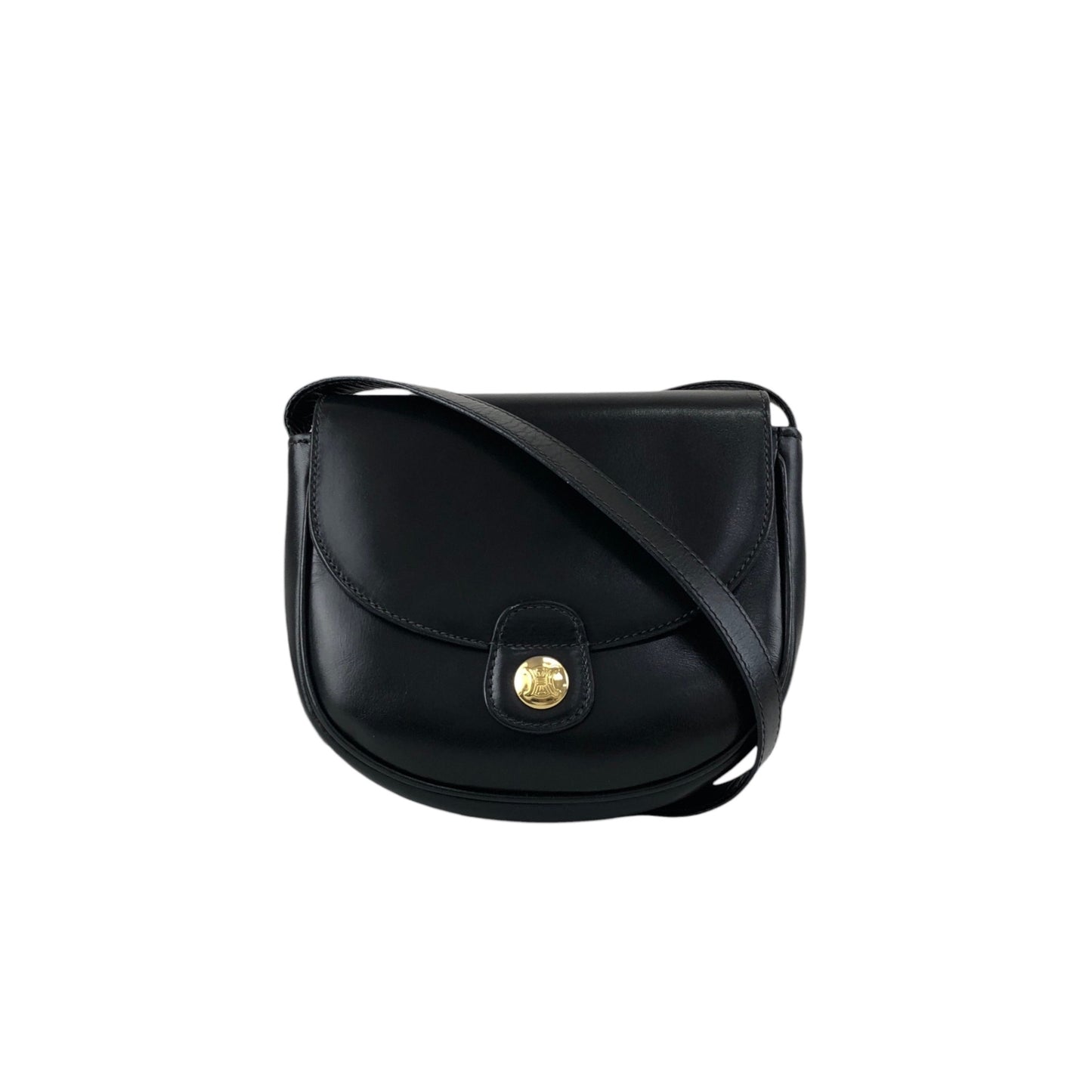 CELINE Blason Small Shoulder bag Black Vintage v56cia