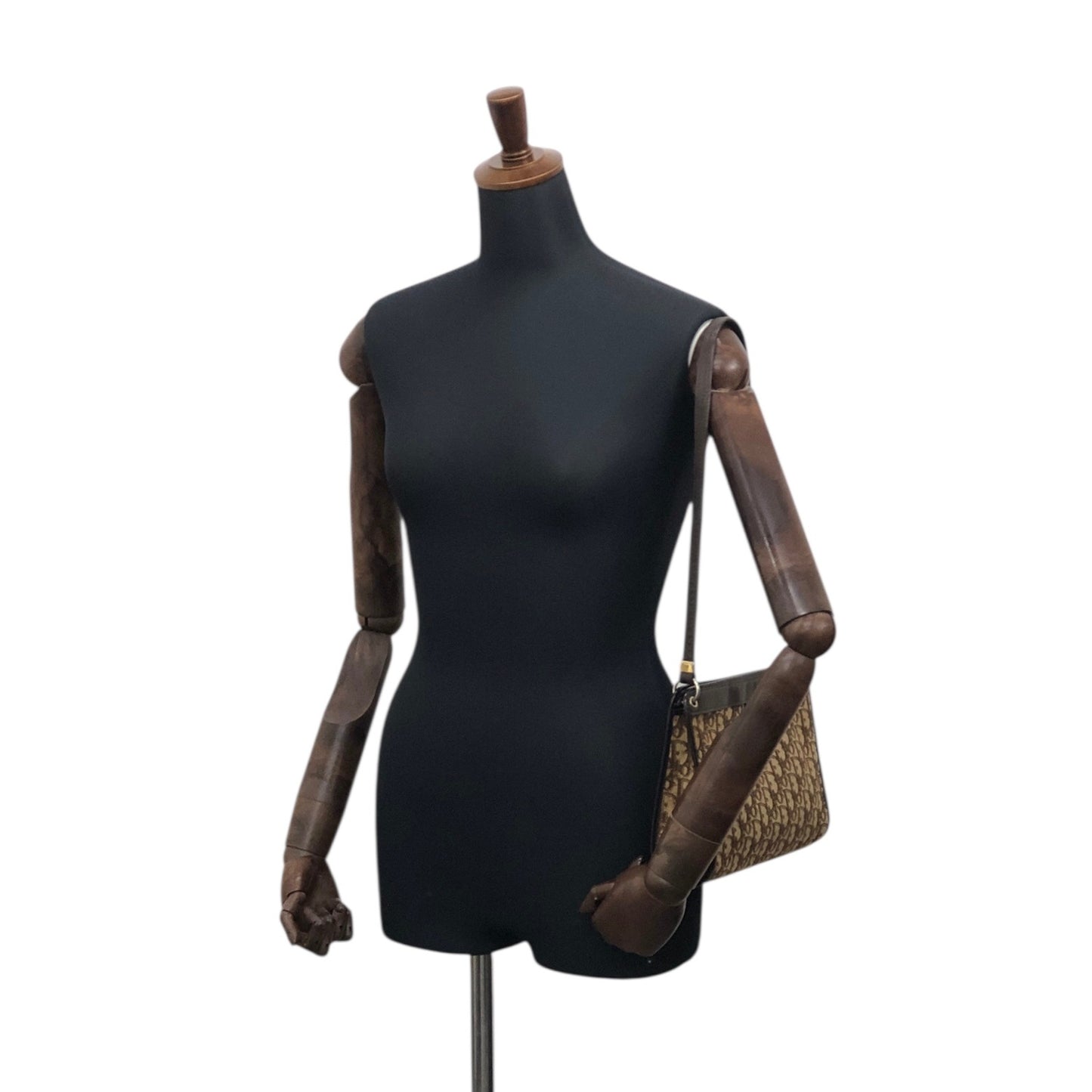Christian Dior Trotter Logo Shoulder bag Brown Vintage xie5fc