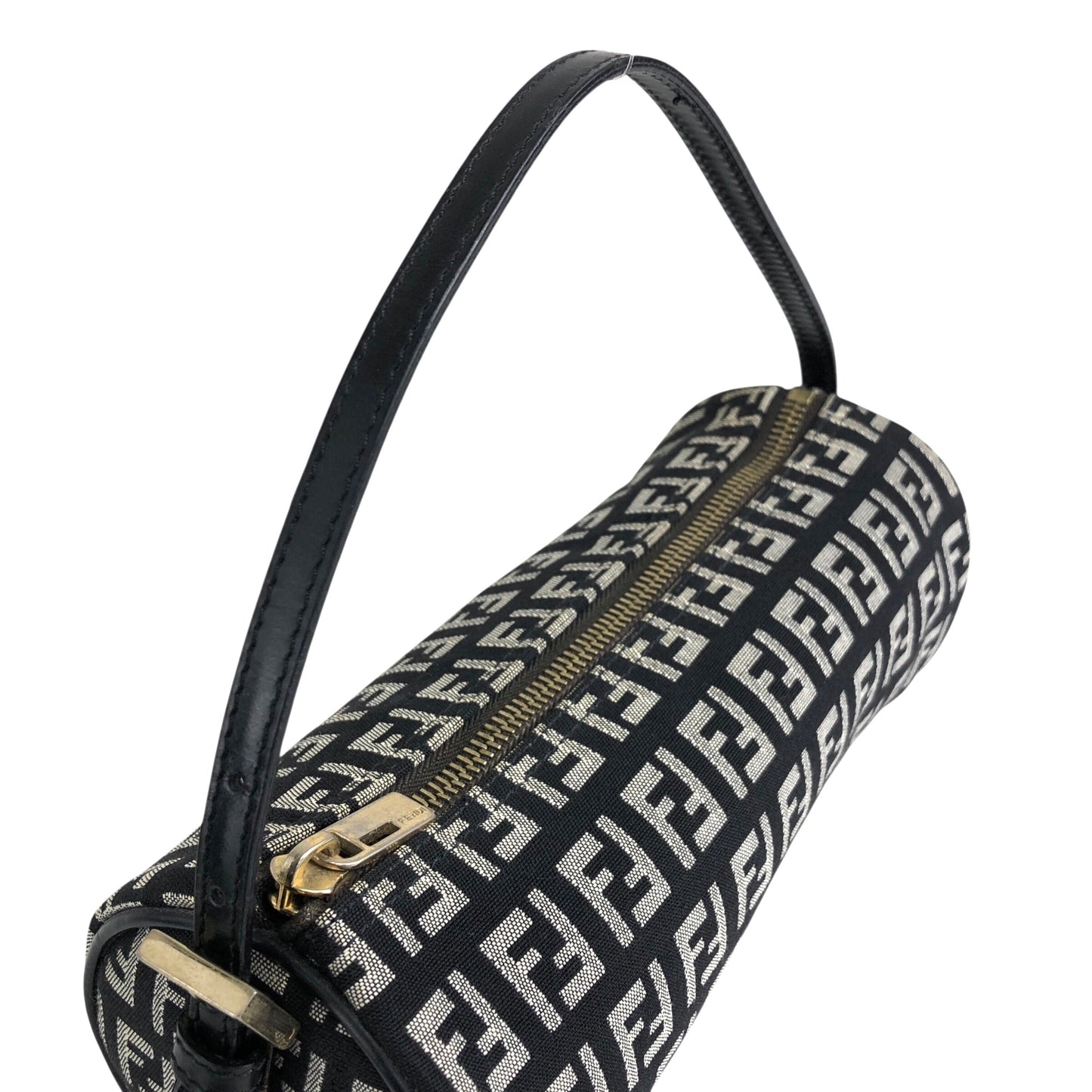 FENDI Zucchino Handbag Pouch Black Vintage zrasnu