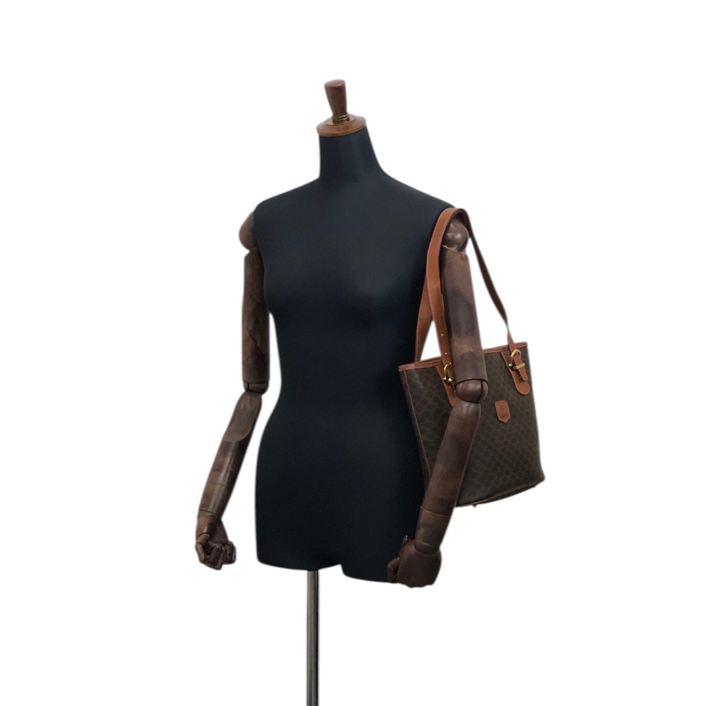 CELINE Macadam Blason Totebag Brown Vintage 4tv5ky