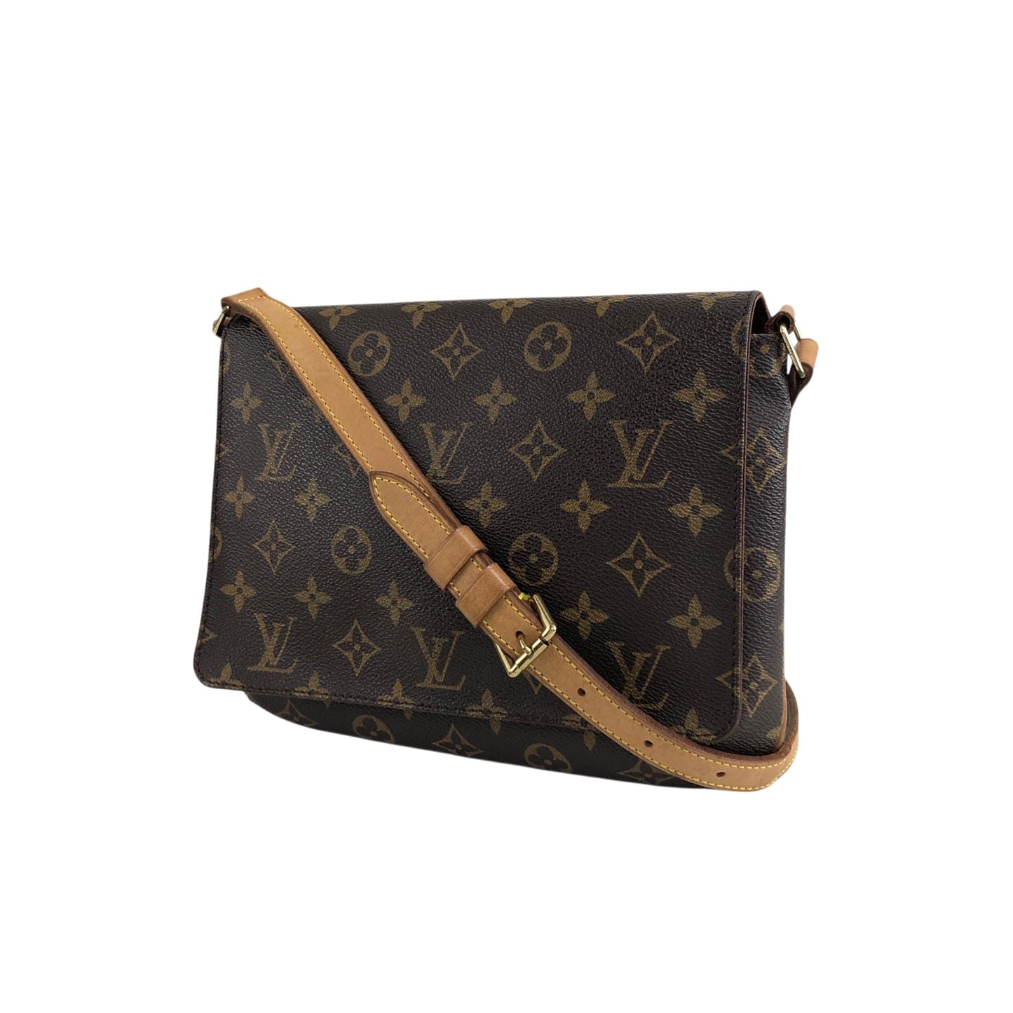 LOUIS VUITTON Monogram Shoulder bag Brown Vintage hhd3ec