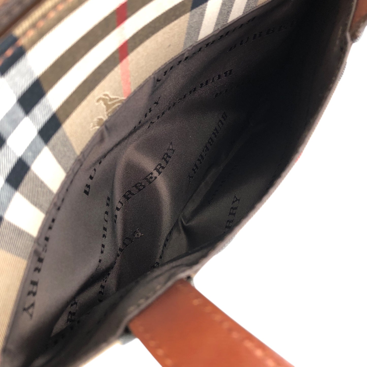 BURBERRY Nova 格紋手提包米色復古 bc7gmg
