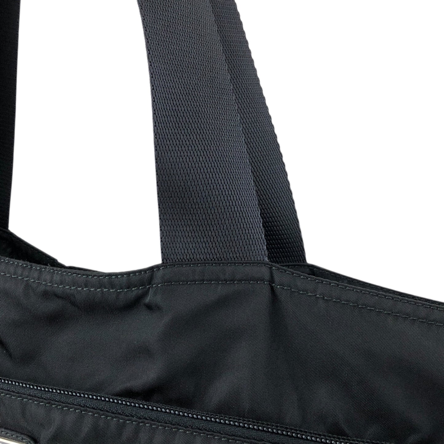 PRADA Tessuto Triangle Logo Totebag Black Vintage t7z4fj