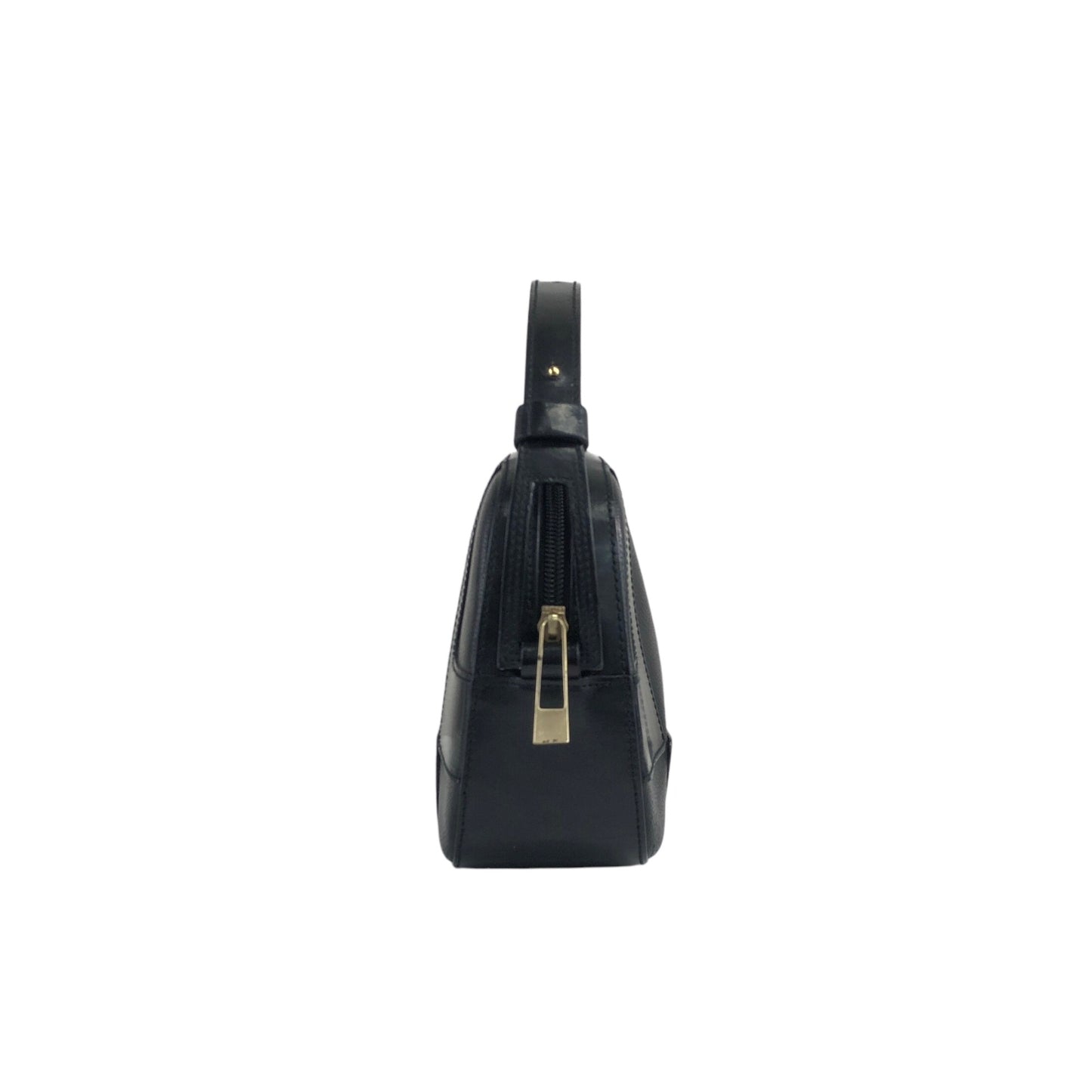 GIVENCHY Logo Embossed Handbag Black Vintage 535hez