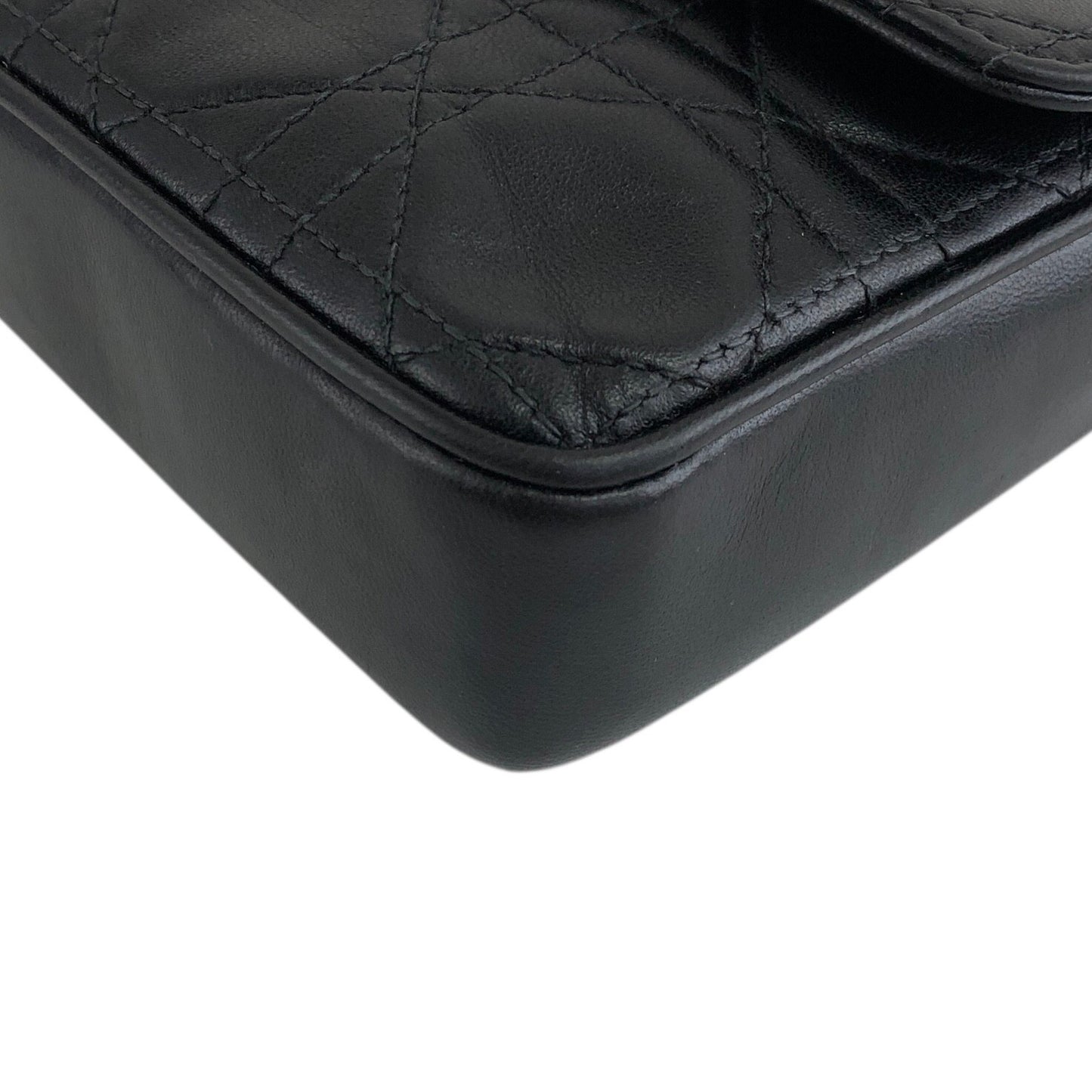 Christian Dior Lady Dior Cannage Small Shoulder bag Black Vintage mppar4