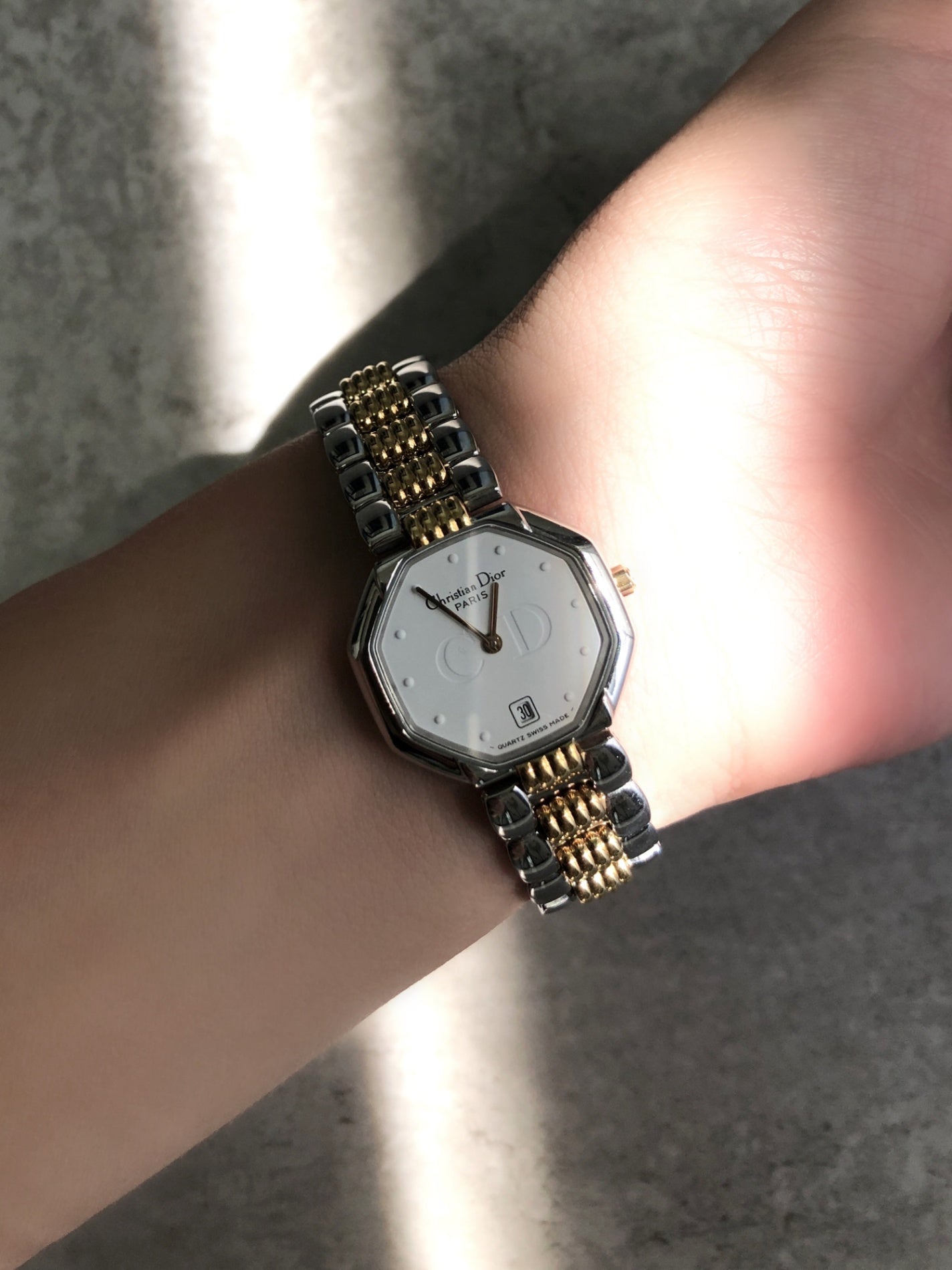 Christian Dior Watch Silver×Gold Vintage vpvxy4