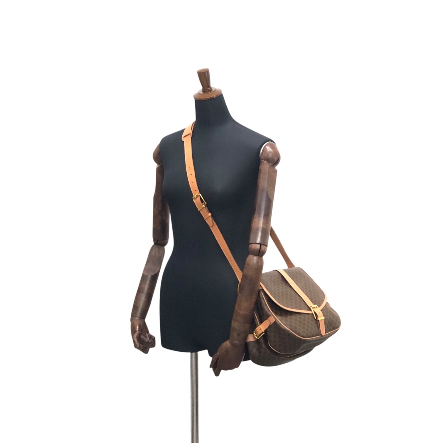 CELINE Macadam Shoulder bag Brown Vintage smihn4
