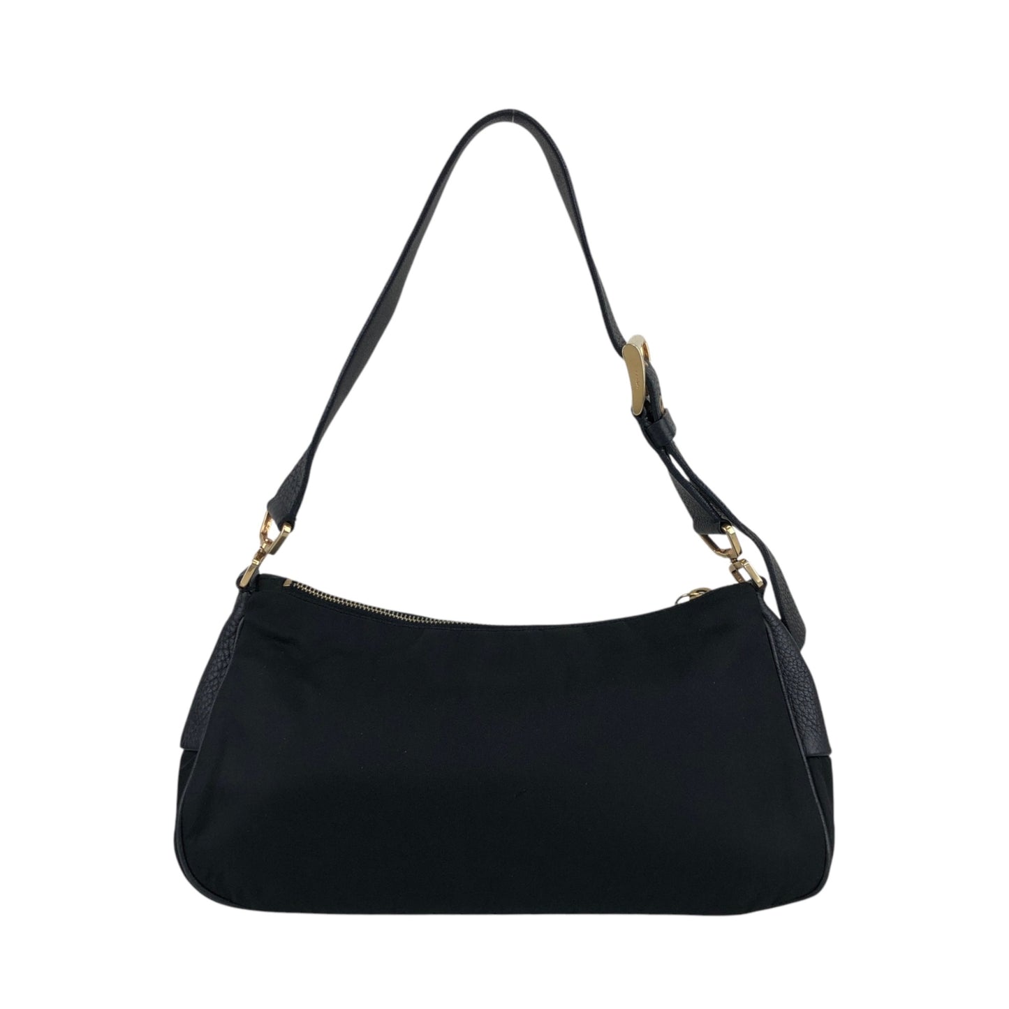 PRADA Triangle Logo Padlock Shoulder bag Black Vintage diw6aj