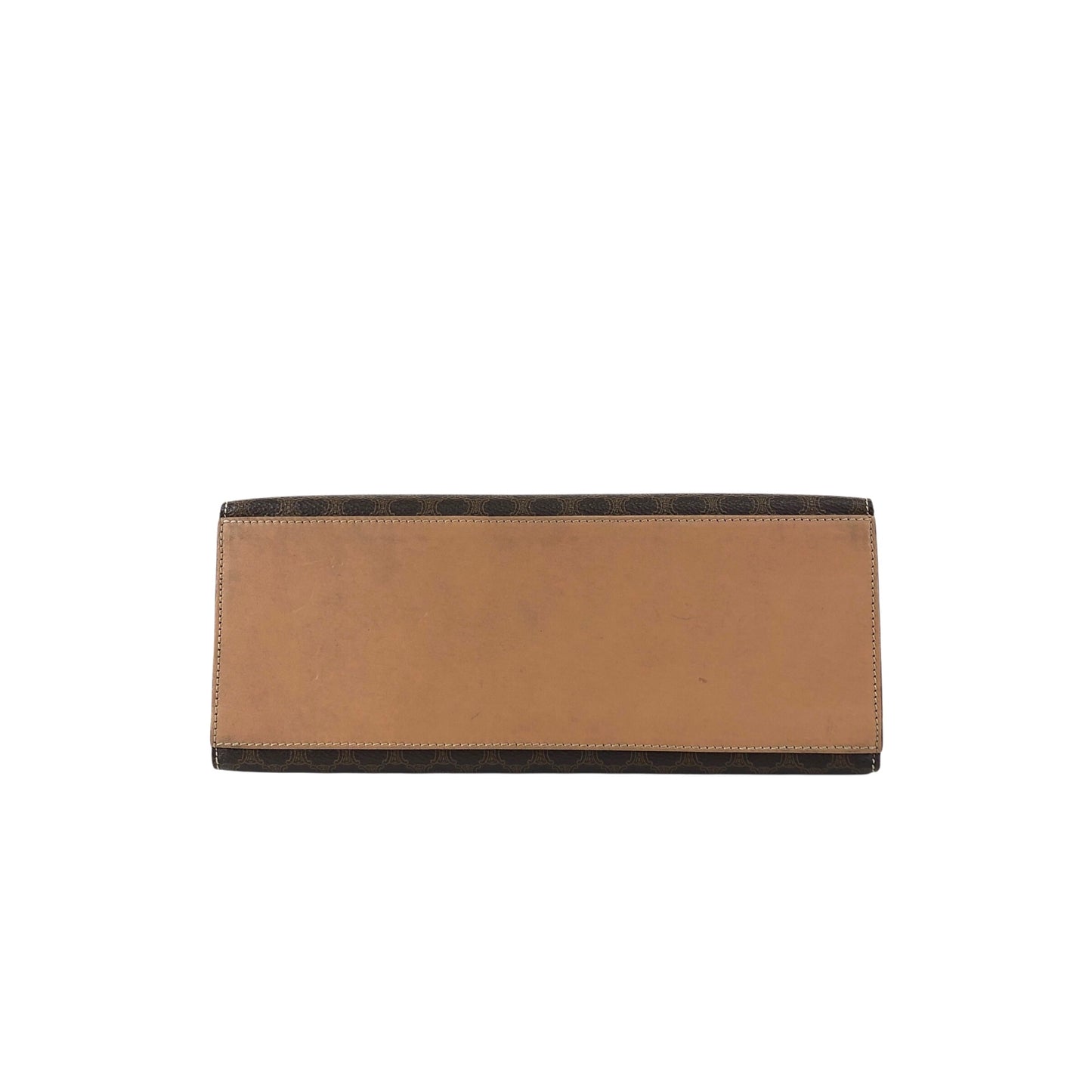 CELINE Macadam Gancini Top Handle Handbag Brown Vintage b7vuin