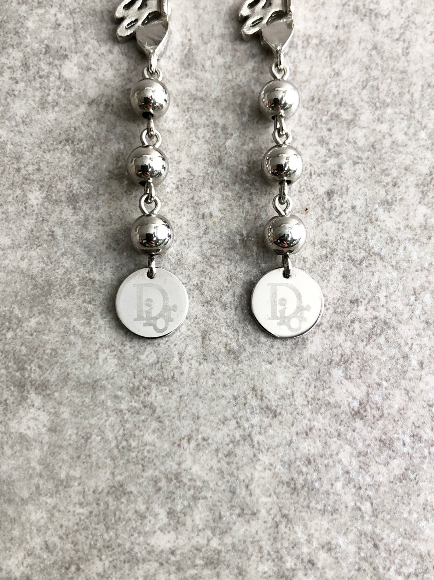 Christian Dior Pierced Silver Vintage zncfnj