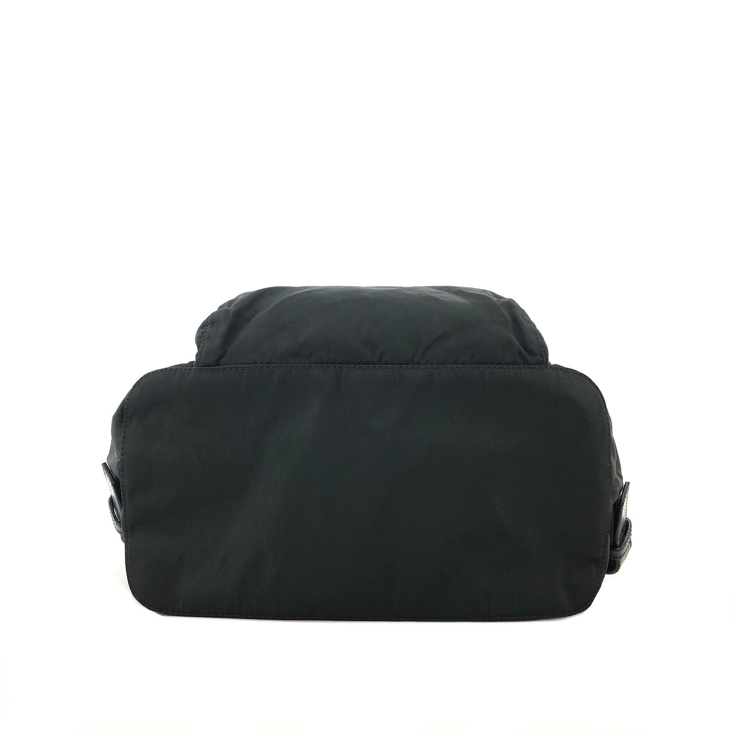 PRADA Triangle Logo Nylon Backpack Black Vintage js64pa