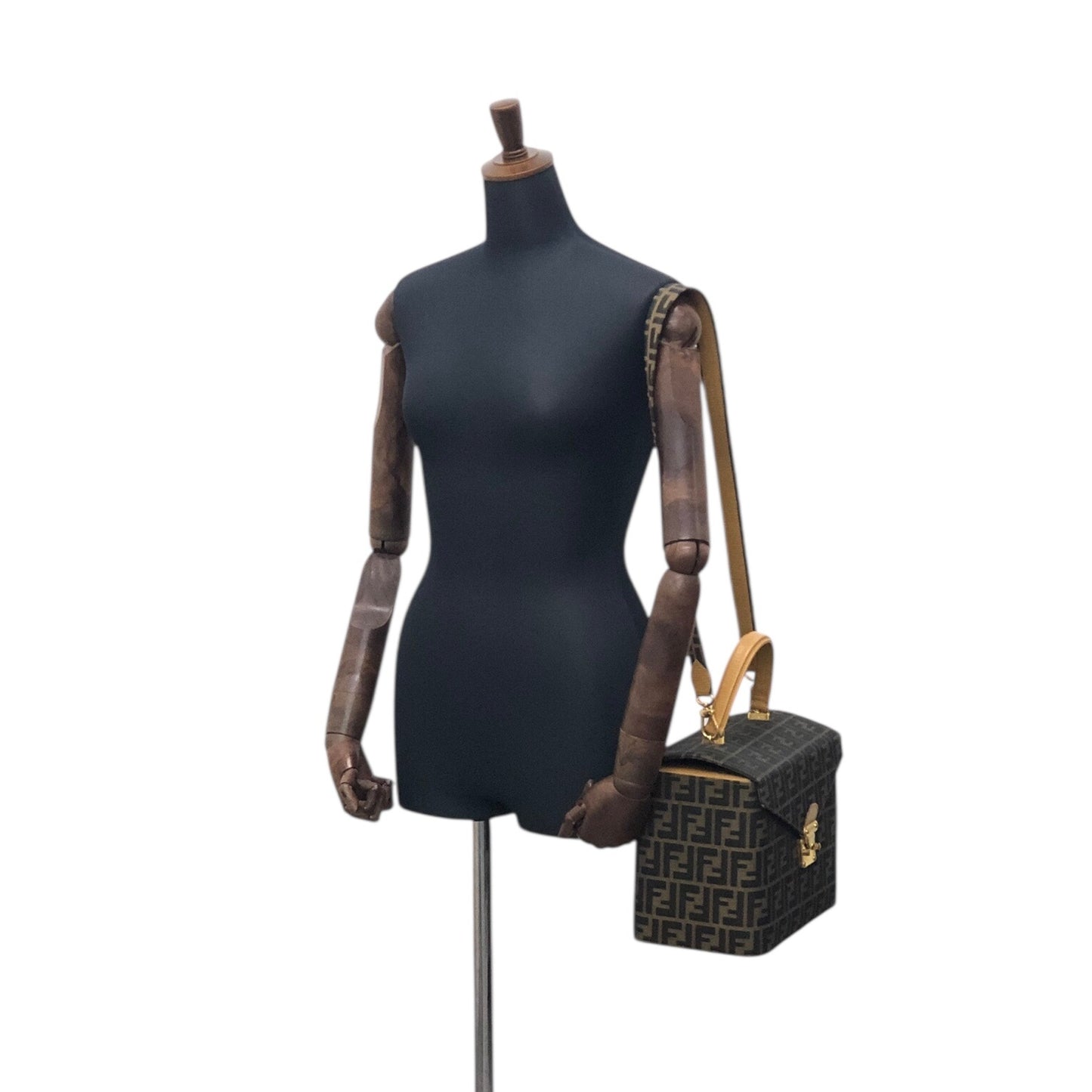 FENDI Zucca 兩用手袋 單肩包 棕色 復古 zxeb84