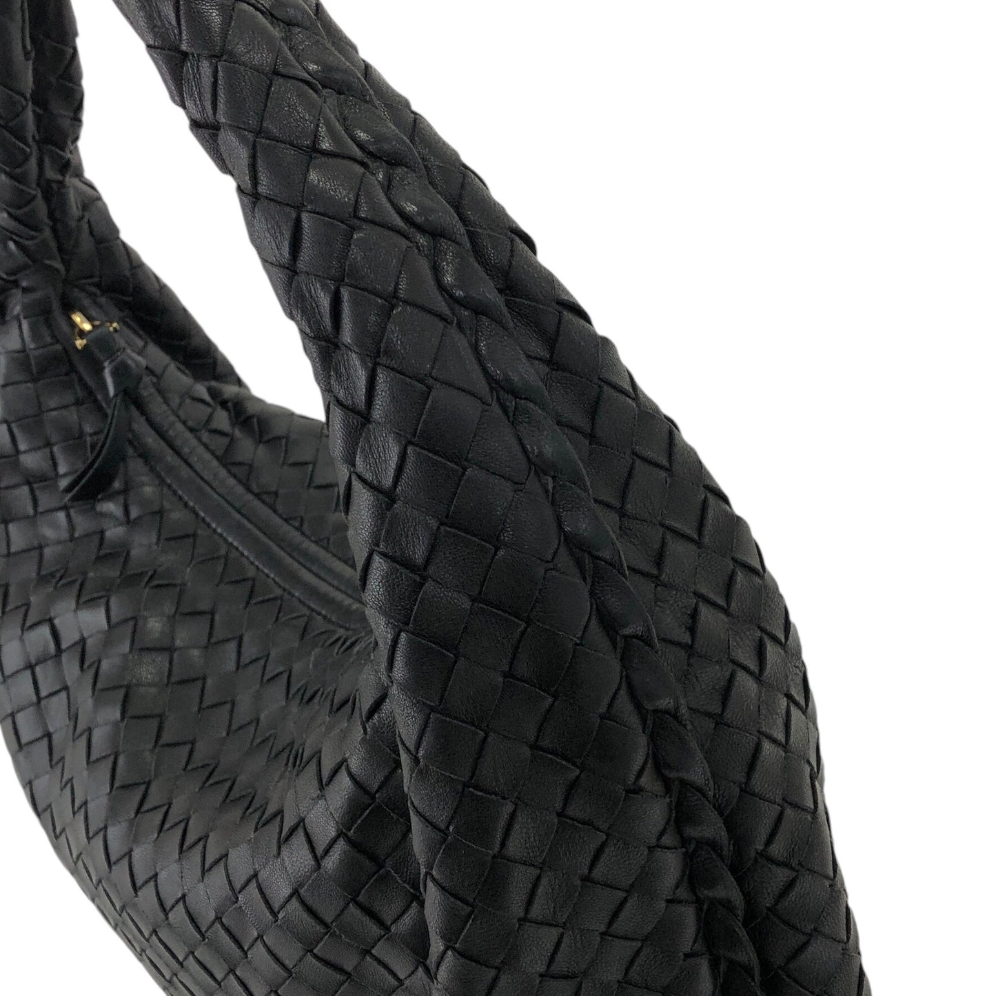 Bottega Veneta Intrecciato Shoulder bag Hobobag Black Vintage edswiz
