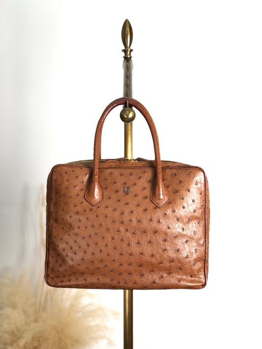 LOEWE Anagram Handbag Brown Vintage pztb8z