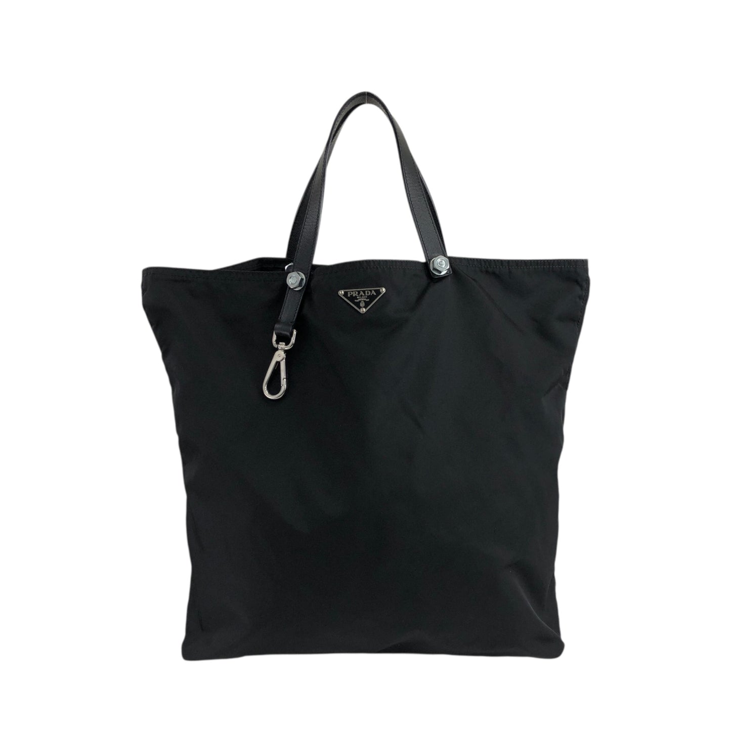 PRADA Triangle Logo Totebag Black Vintage i2tjbe