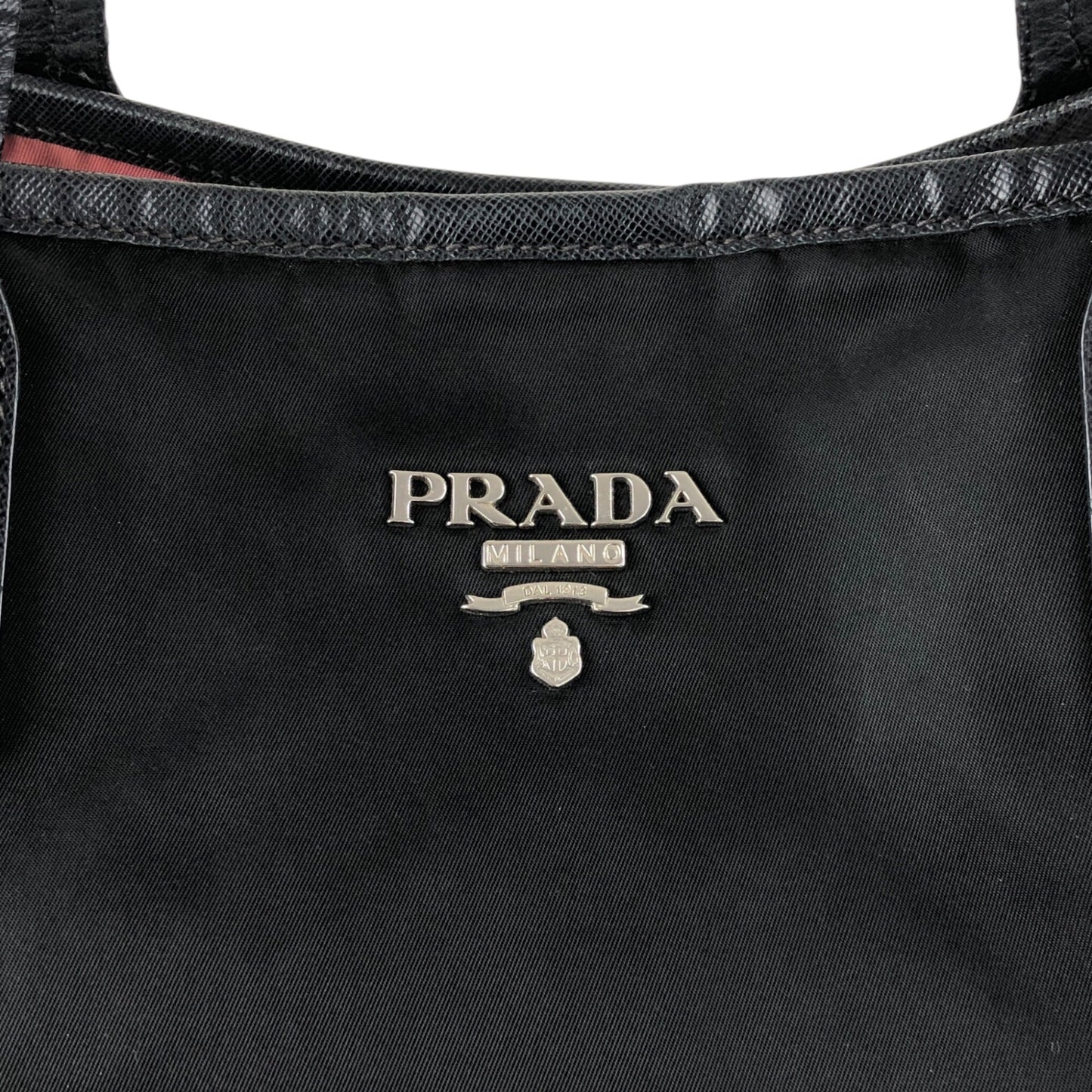PRADA Logo Totebag Black Vintage tv4u47