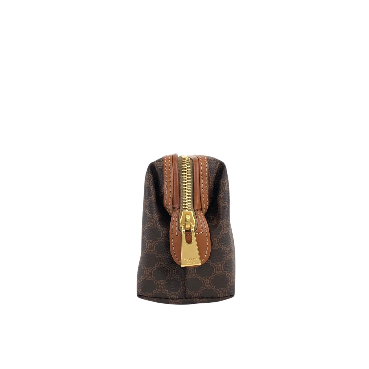 CELINE Macadam Blason Pouch Brown Vintage chci53
