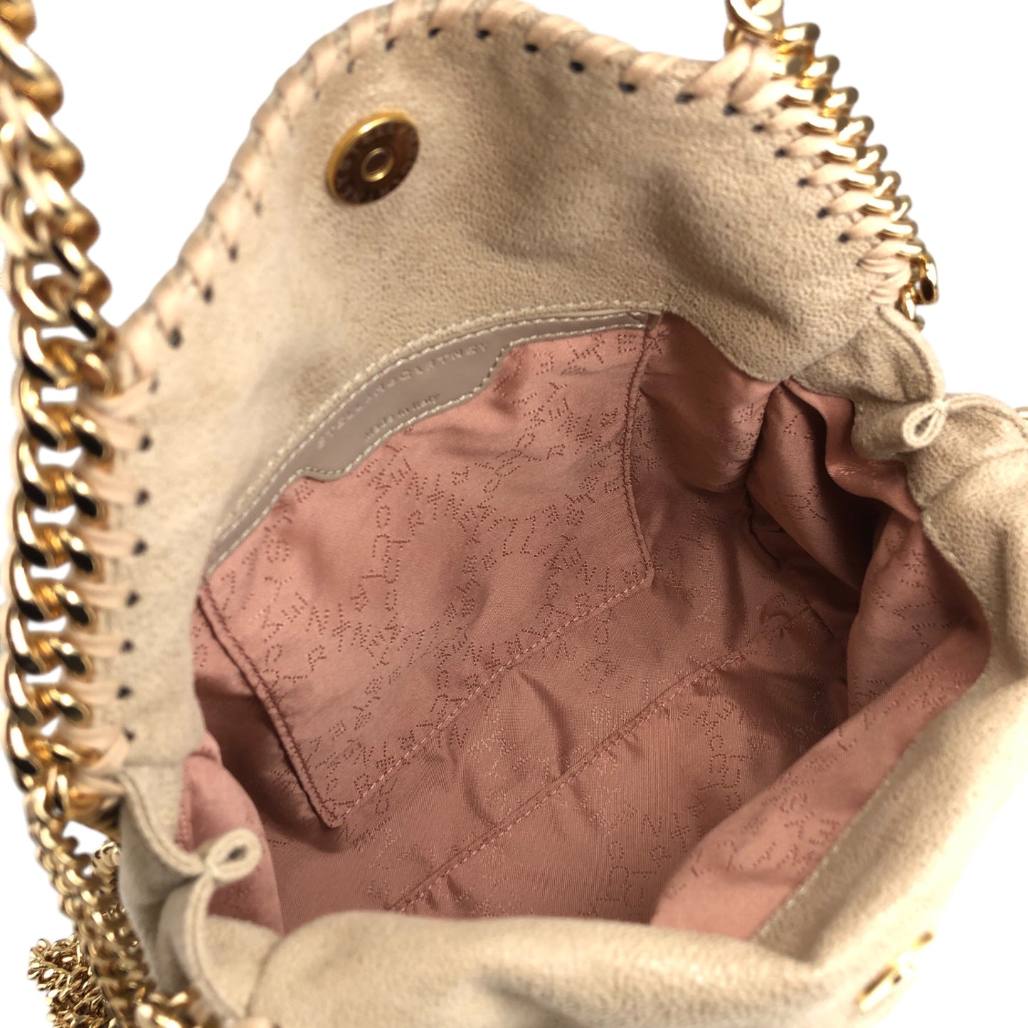 Stella McCartney Two-way Chain Handbag Shoulder bag Beige Vintage a347ka