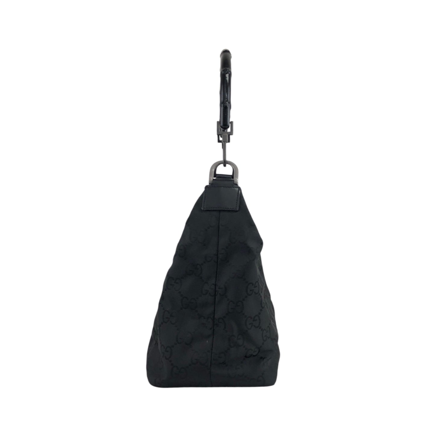 GUCCI GG Pattern Bamboo Shoulder bag Black Vintage ifi8dz