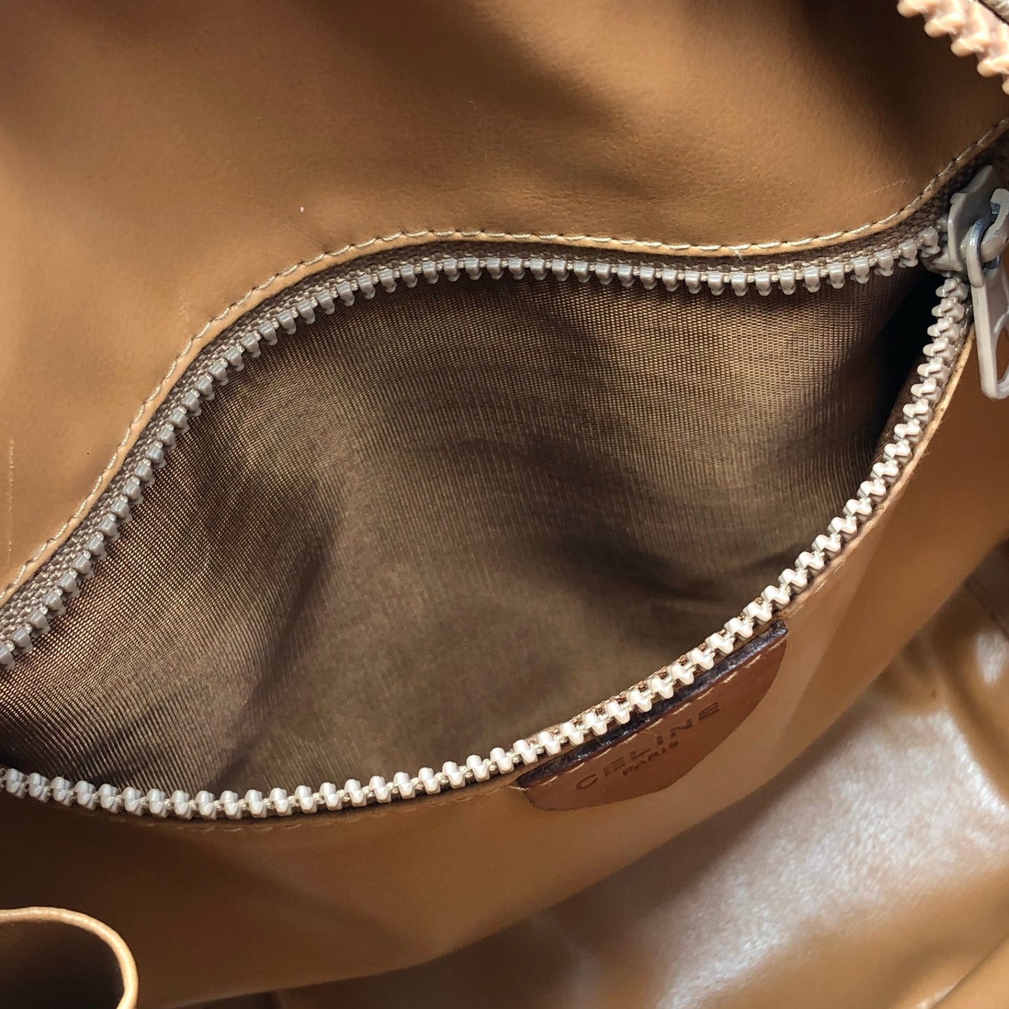 CELINE Macadam Shoulder bag Beige Vintage w86afa