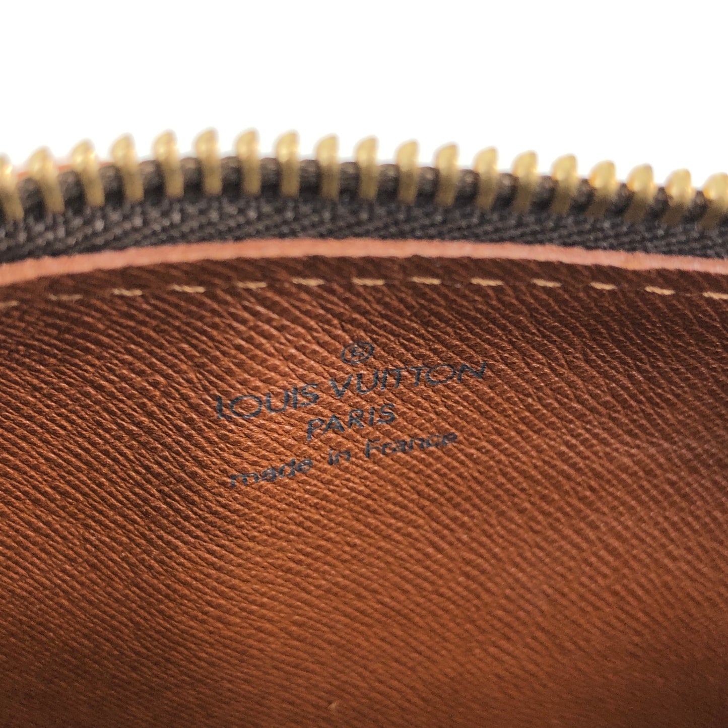 LOUIS VUITTON Monogram Handbag Brown Vintage jzv6c8