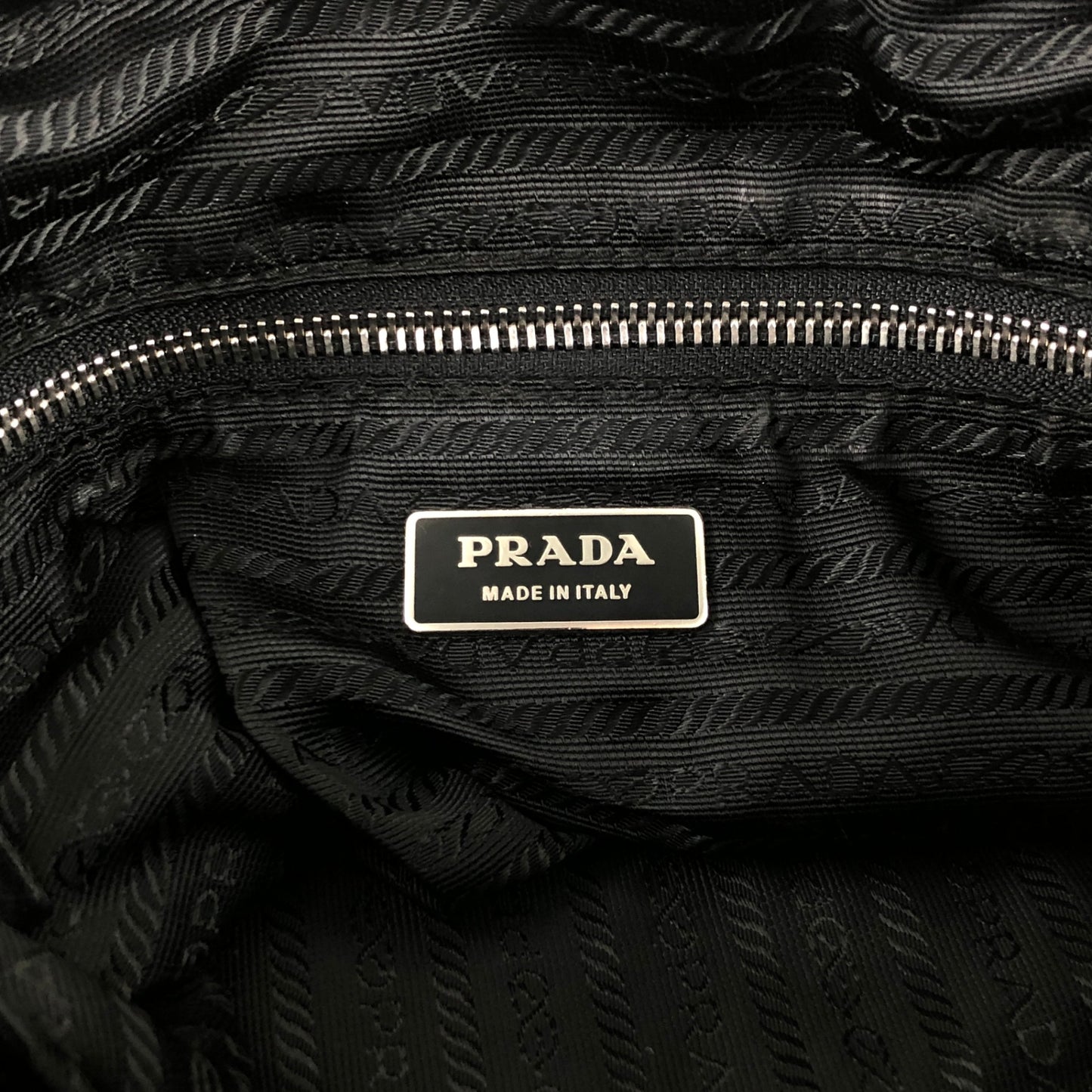 PRADA Triangle Logo Shoulder bag Black Vintage p74gfa