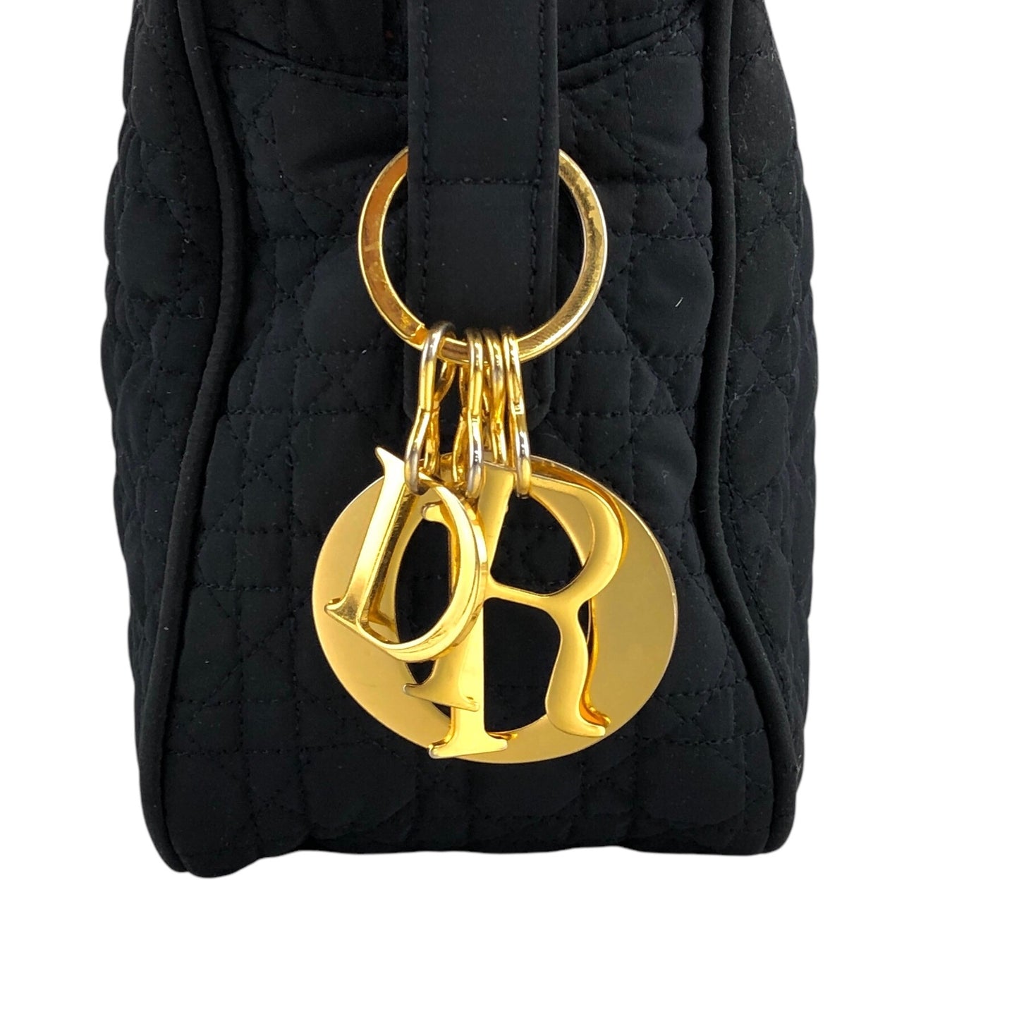 Christian Dior Cannage Logo Charm 單肩包 深海軍藍 復古 pdtnij