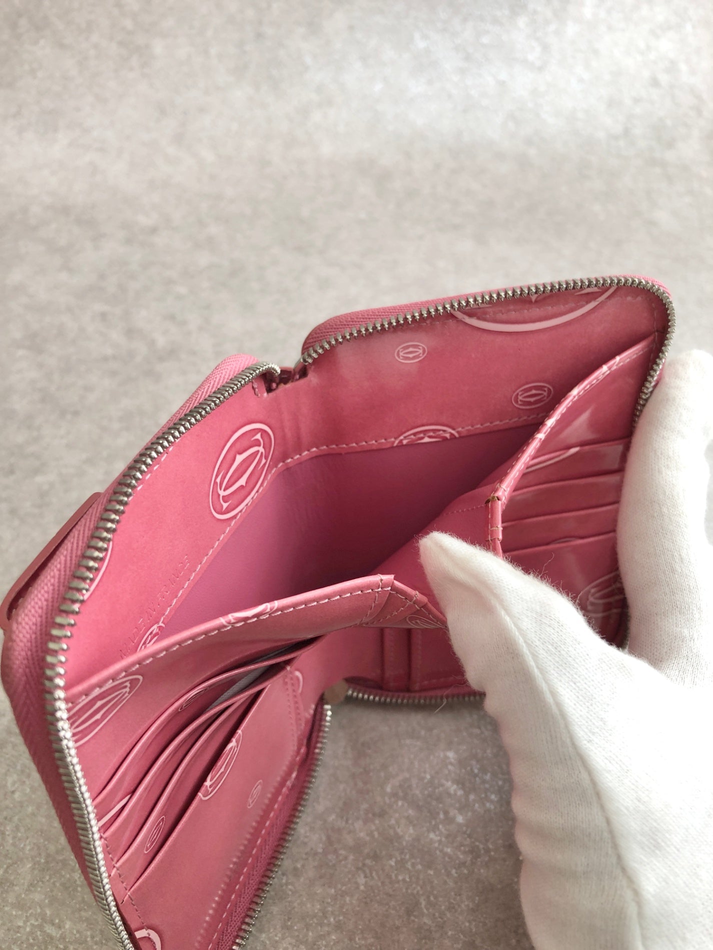 Cartier Folded Wallet Pink Vintage akkt2f