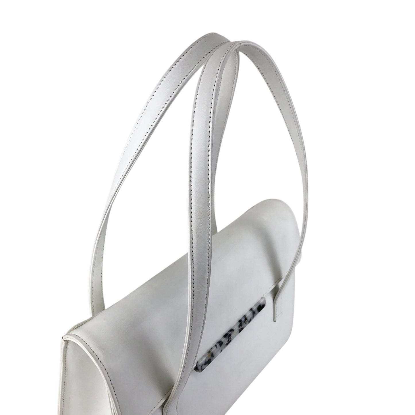 VALENTINO GARAVANI Logo Handbag White Vintage rfwnhz