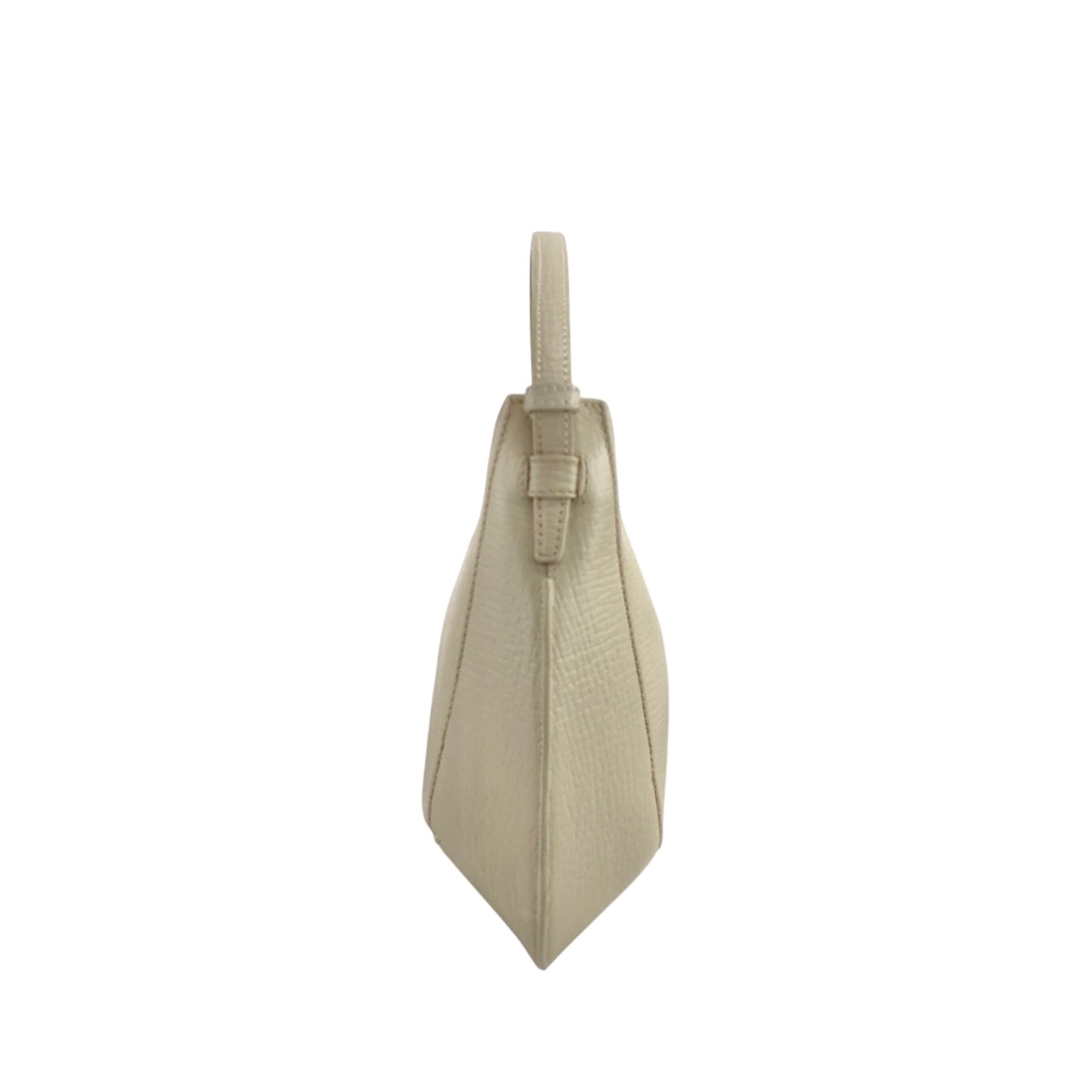 LOEWE Logo Embossed Shoulder bag Hobobag Ivory Vintage 4kksw6