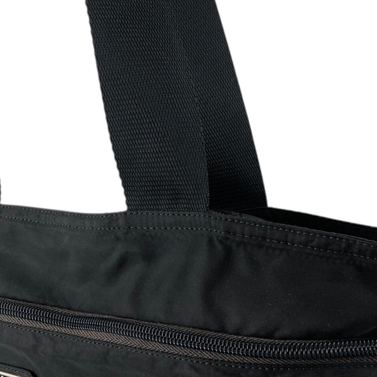 PRADA Tessuto Triangle Logo Shoulder bag Totebag Black Vintage sxxj7i