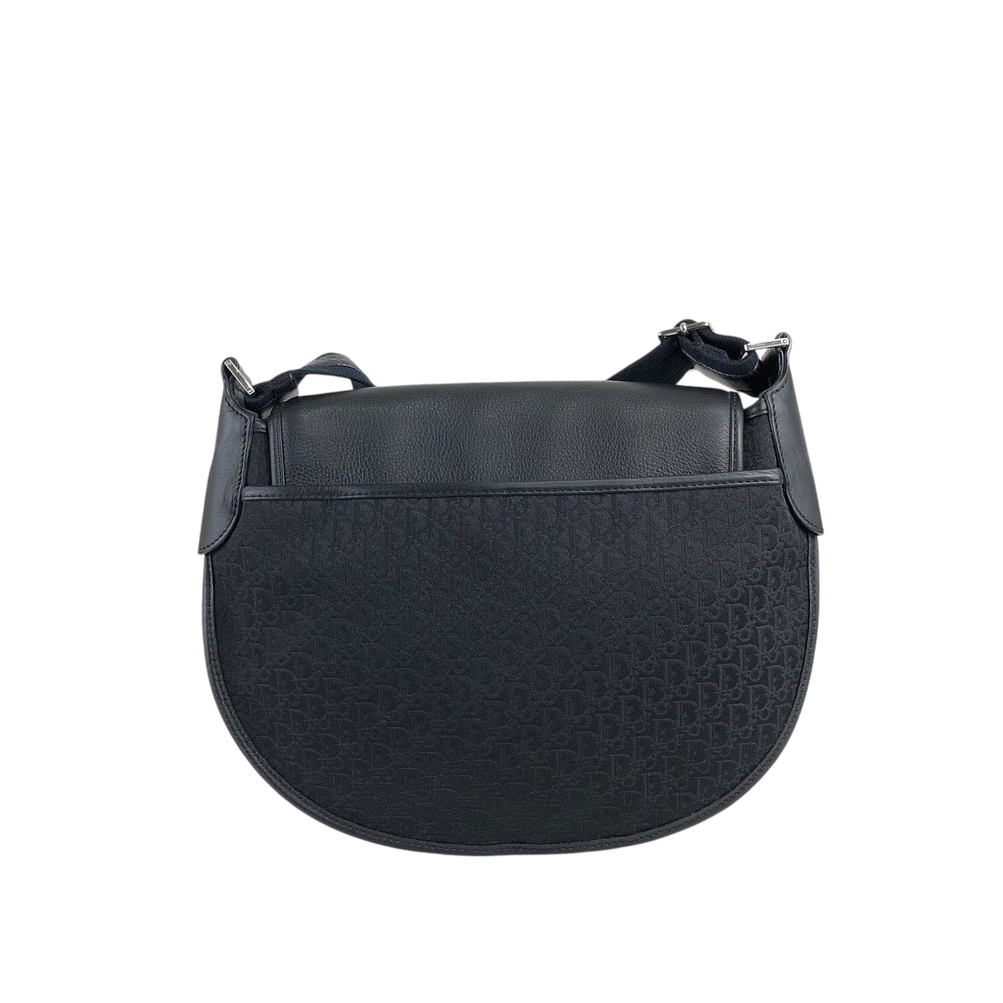 Christian Dior Logo Street Chic Round Shoulder bag Black Vintage 2uh3b5