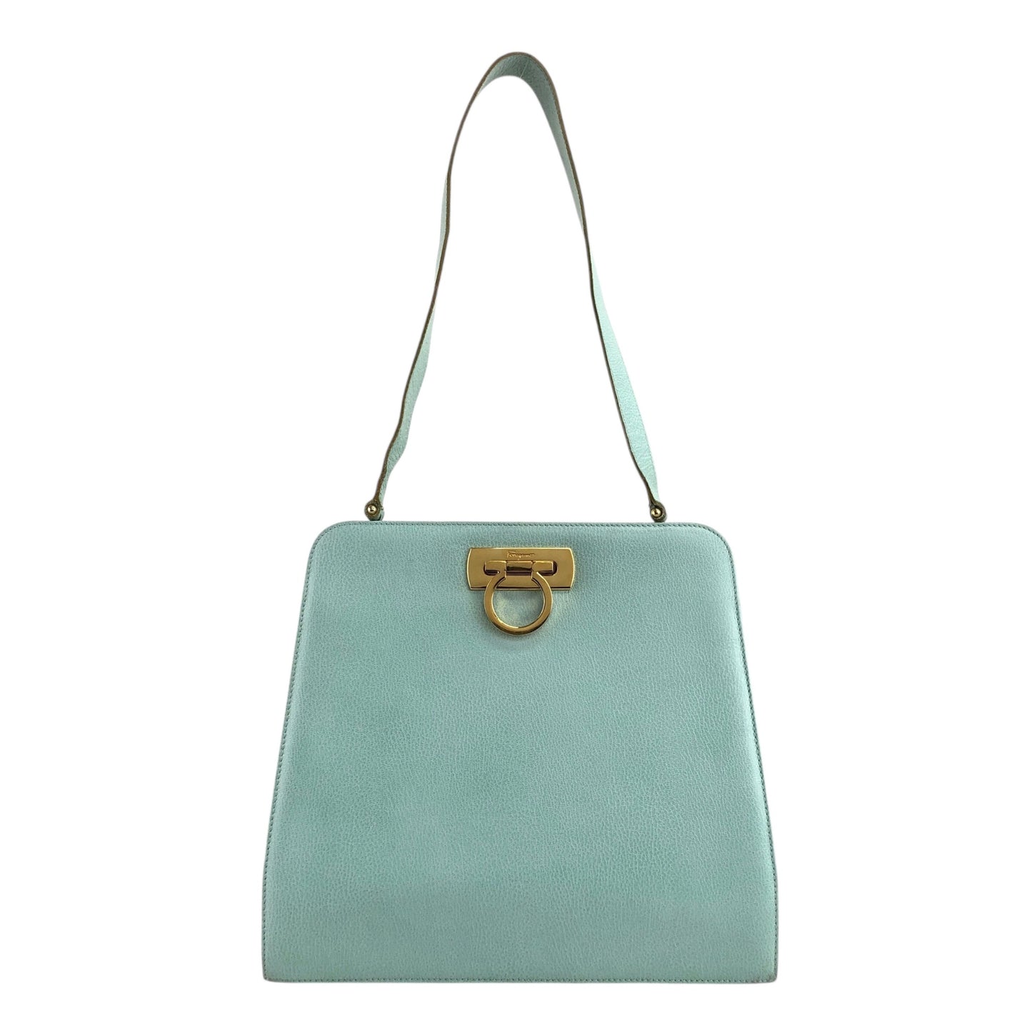Salvatore Ferragamo Gancini Shoulder bag Light Blue Vintage gvnagm