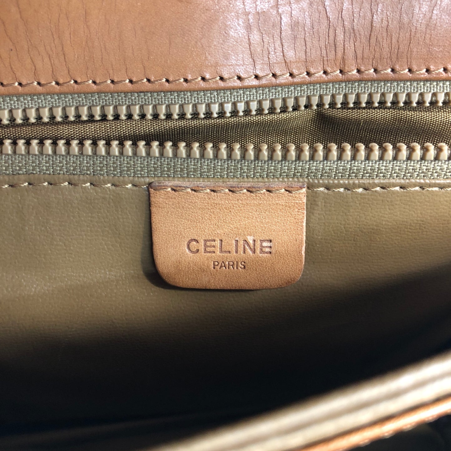 CELINE Macadam Blason Shoulder bag Brown Vintage zskyr6
