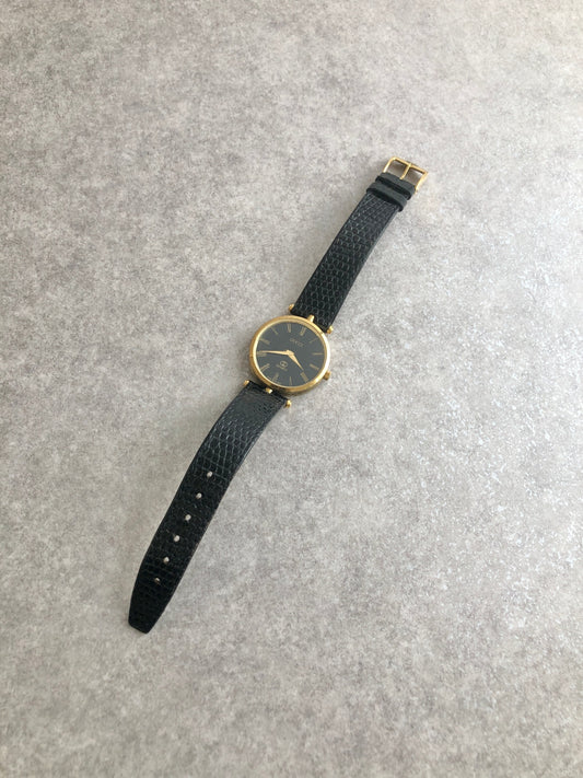GUCCI Watch Black×Gold Vintage x7vvmr