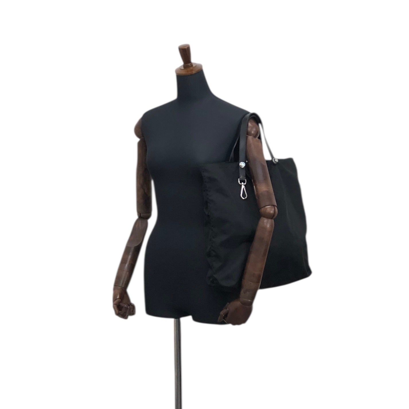 PRADA Triangle Logo Totebag Black Vintage i2tjbe