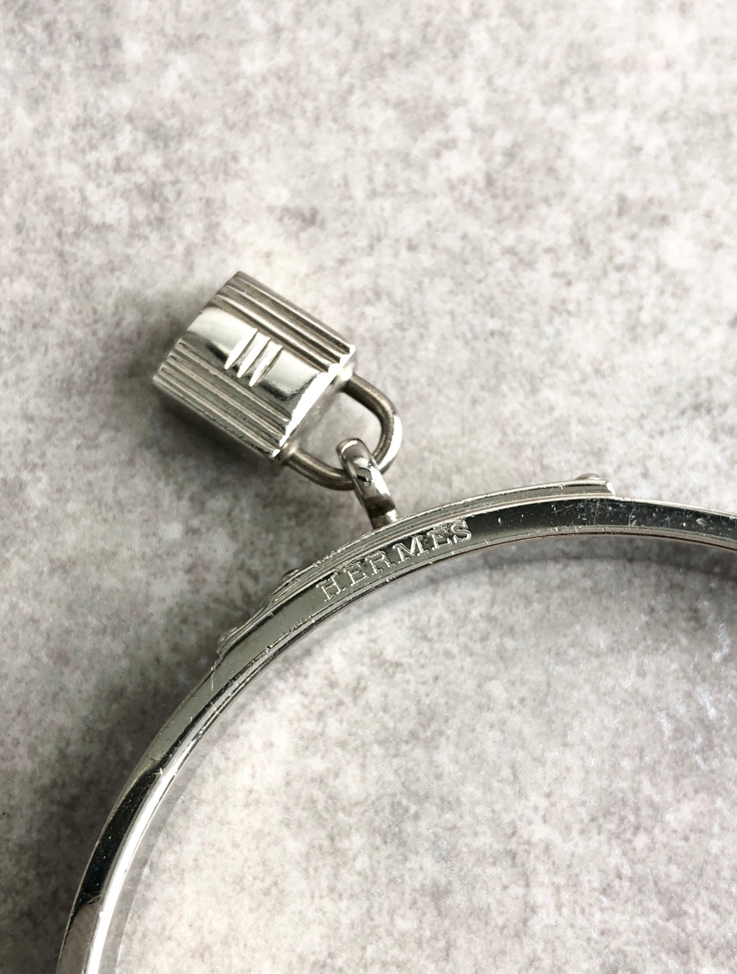 HERMES Bangle Silver×Blue Vintage wwkytm