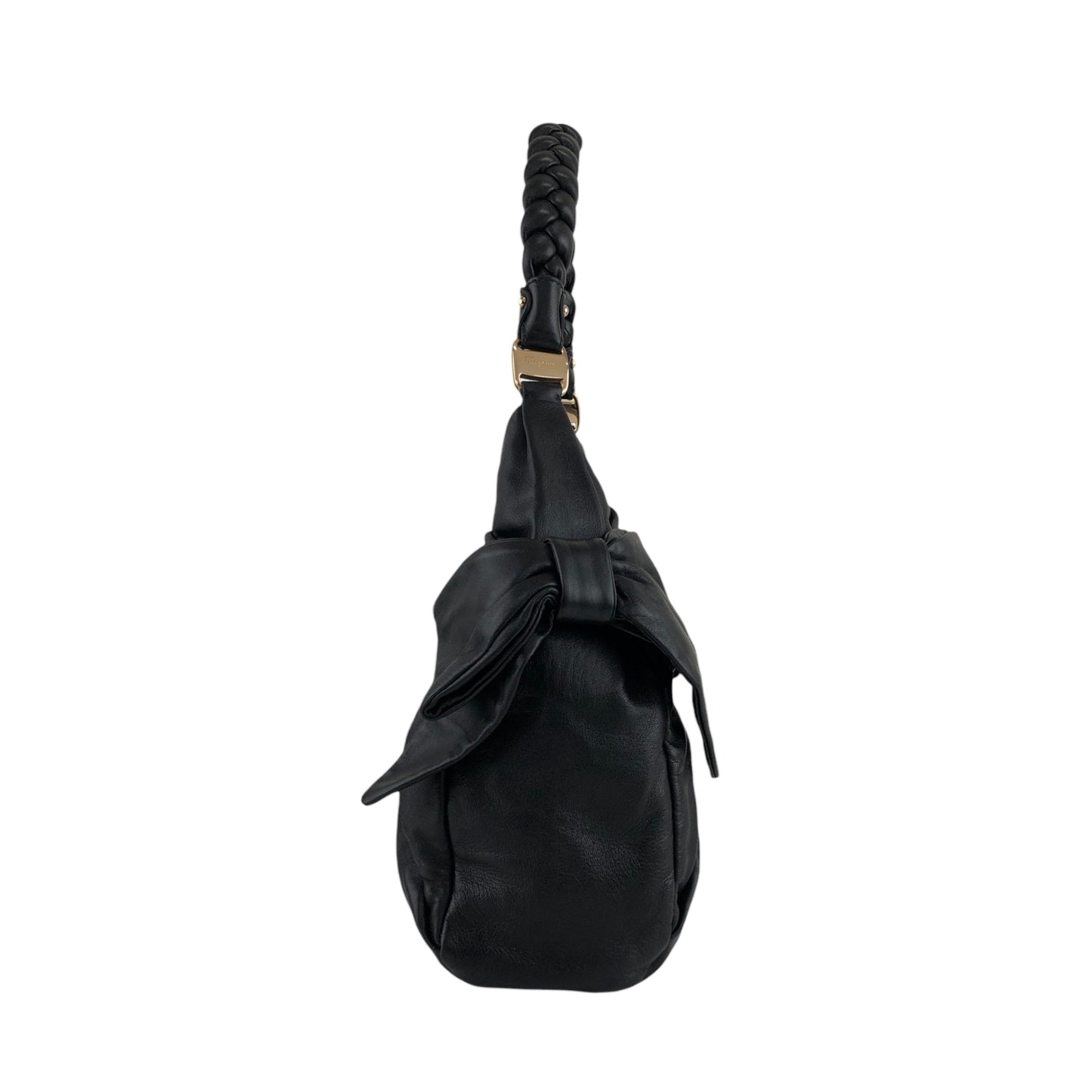 Salvatore Ferragamo Vala Ribbon Shoulder bag Black Vintage r8f2um