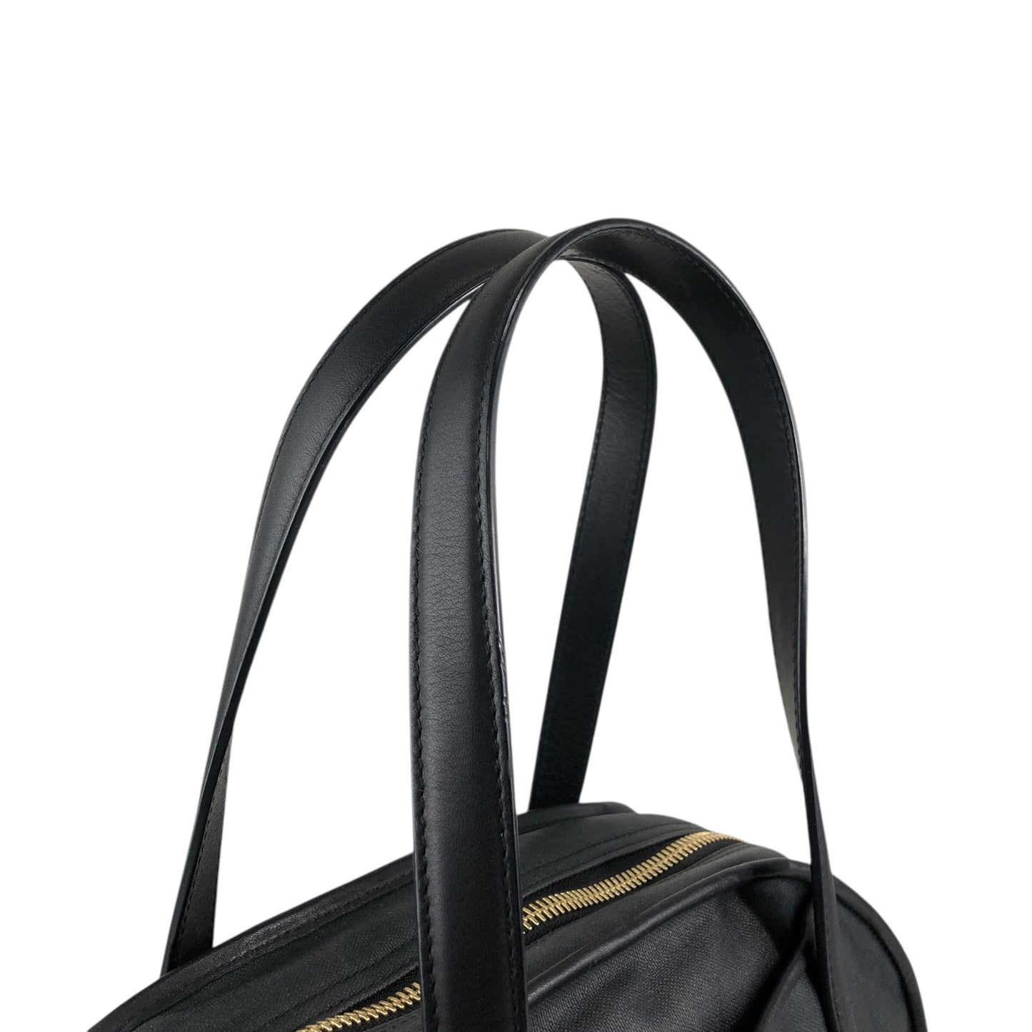 LOEWE Anagram Padlock Small Boston bag Handbag Black Vintage xazh3e