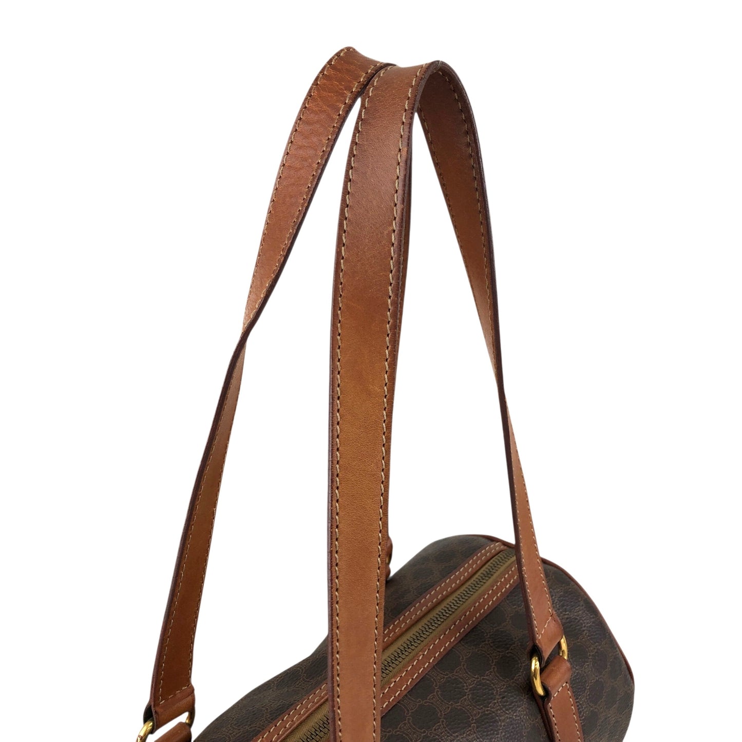 CELINE Macadam Blason Handbag Brown Vintage yfx88s