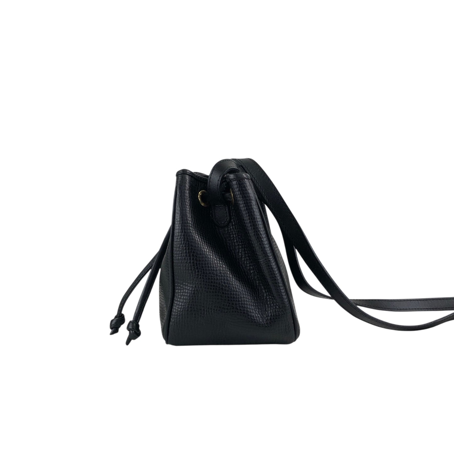 Christian Dior CD Logo Drawstring Shoulder bag Black Vintage t4tu7b