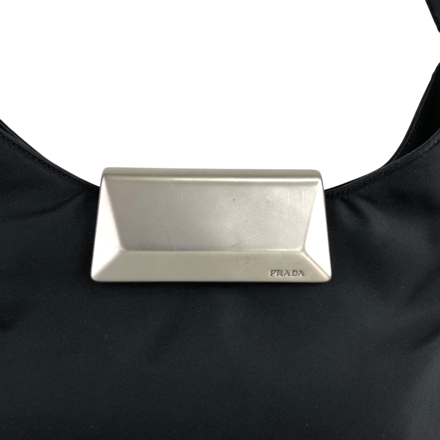 PRADA Logo Shoulder bag Black Vintage cdpuma