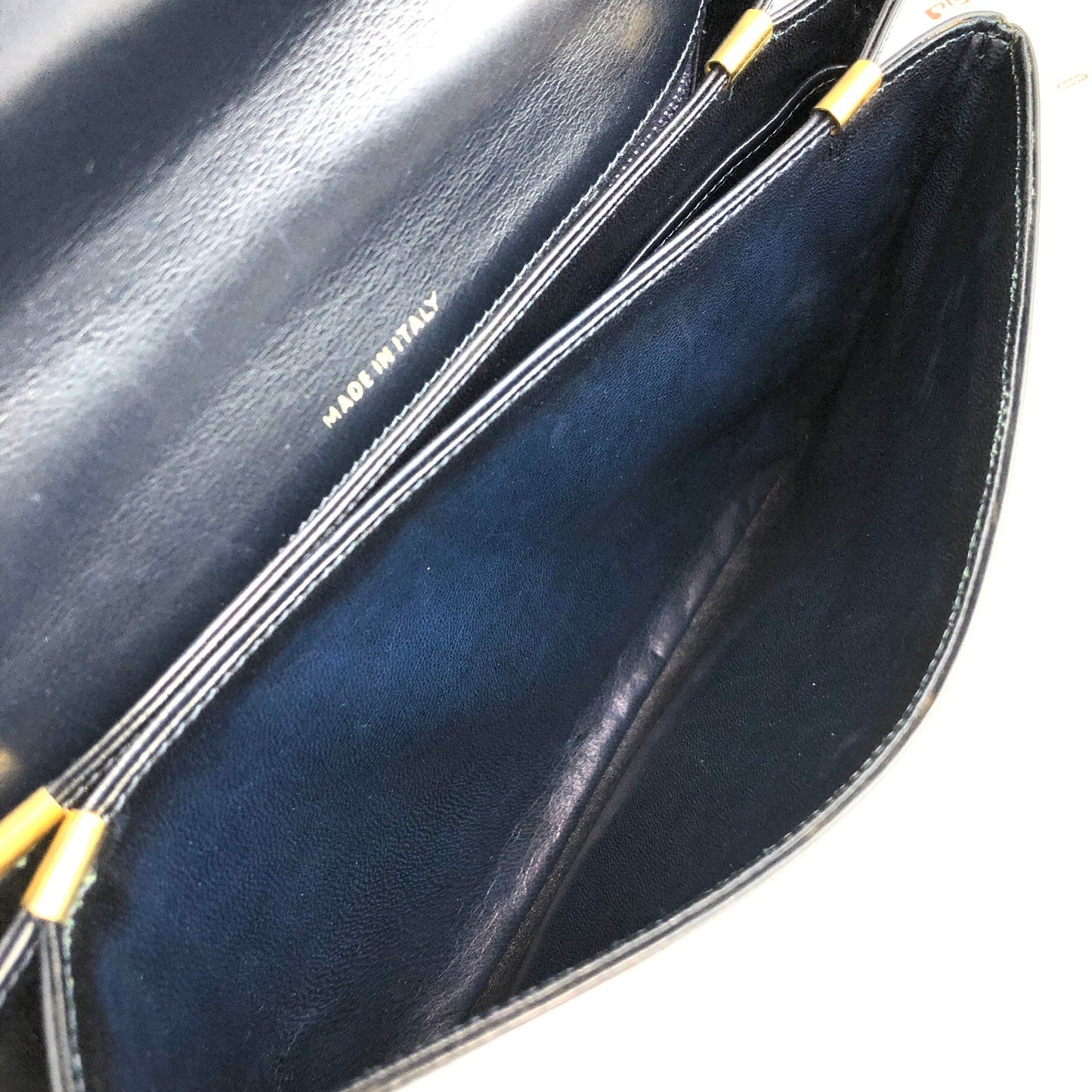 CELINE Horse Bit Shoulder bag Dark Navy Vintage k2egpz
