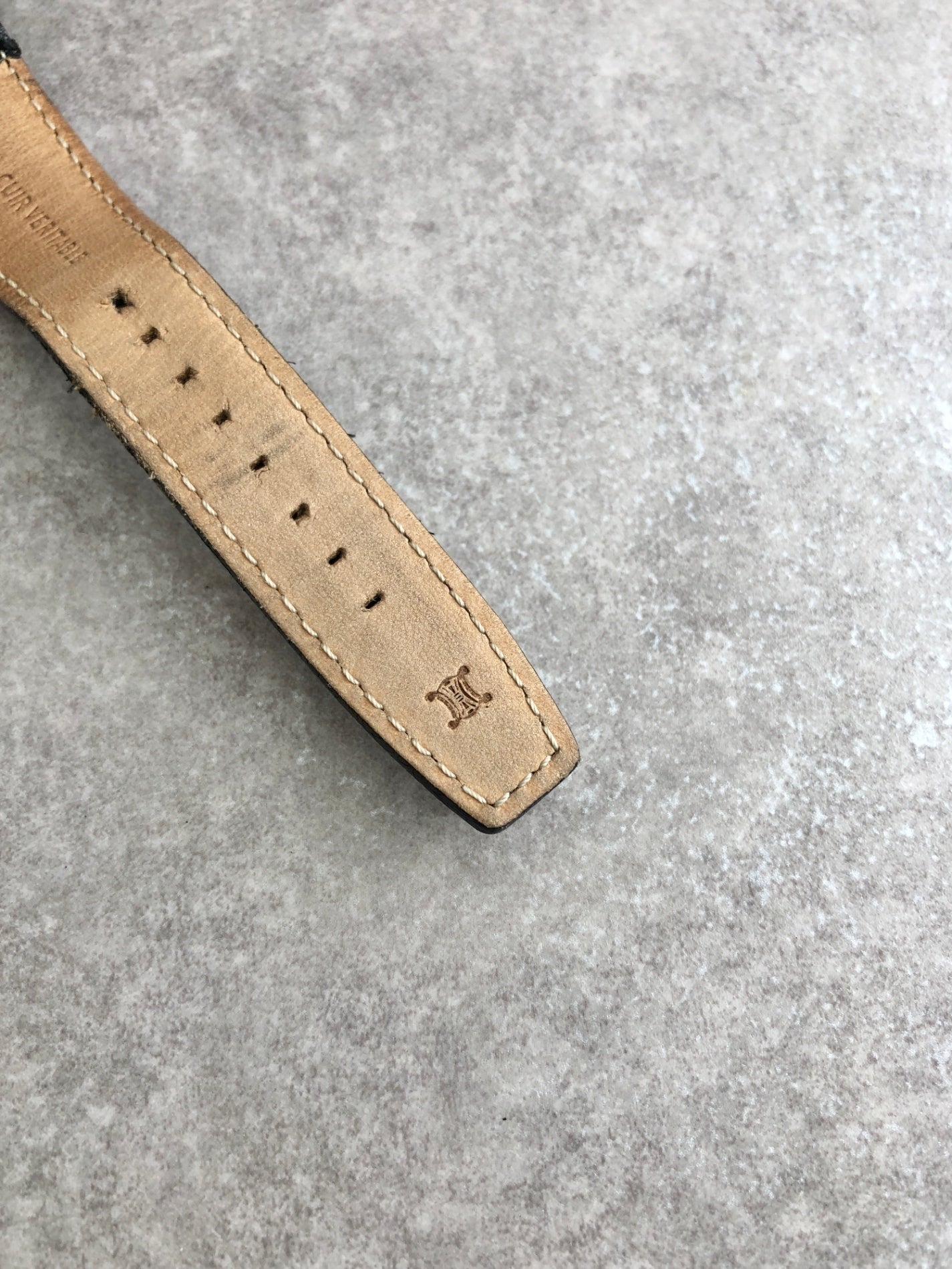 CELINE Blason Quartz Watch Black Vintage yvw3tu